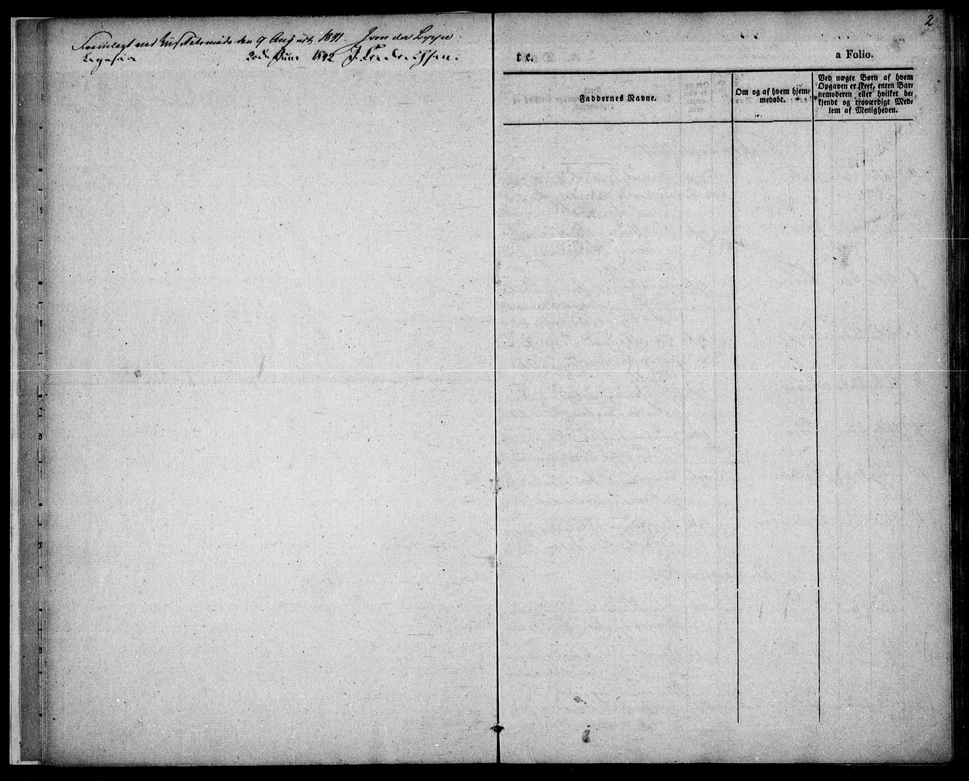 Austre Moland sokneprestkontor, AV/SAK-1111-0001/F/Fa/Faa/L0006: Ministerialbok nr. A 6, 1837-1846, s. 2