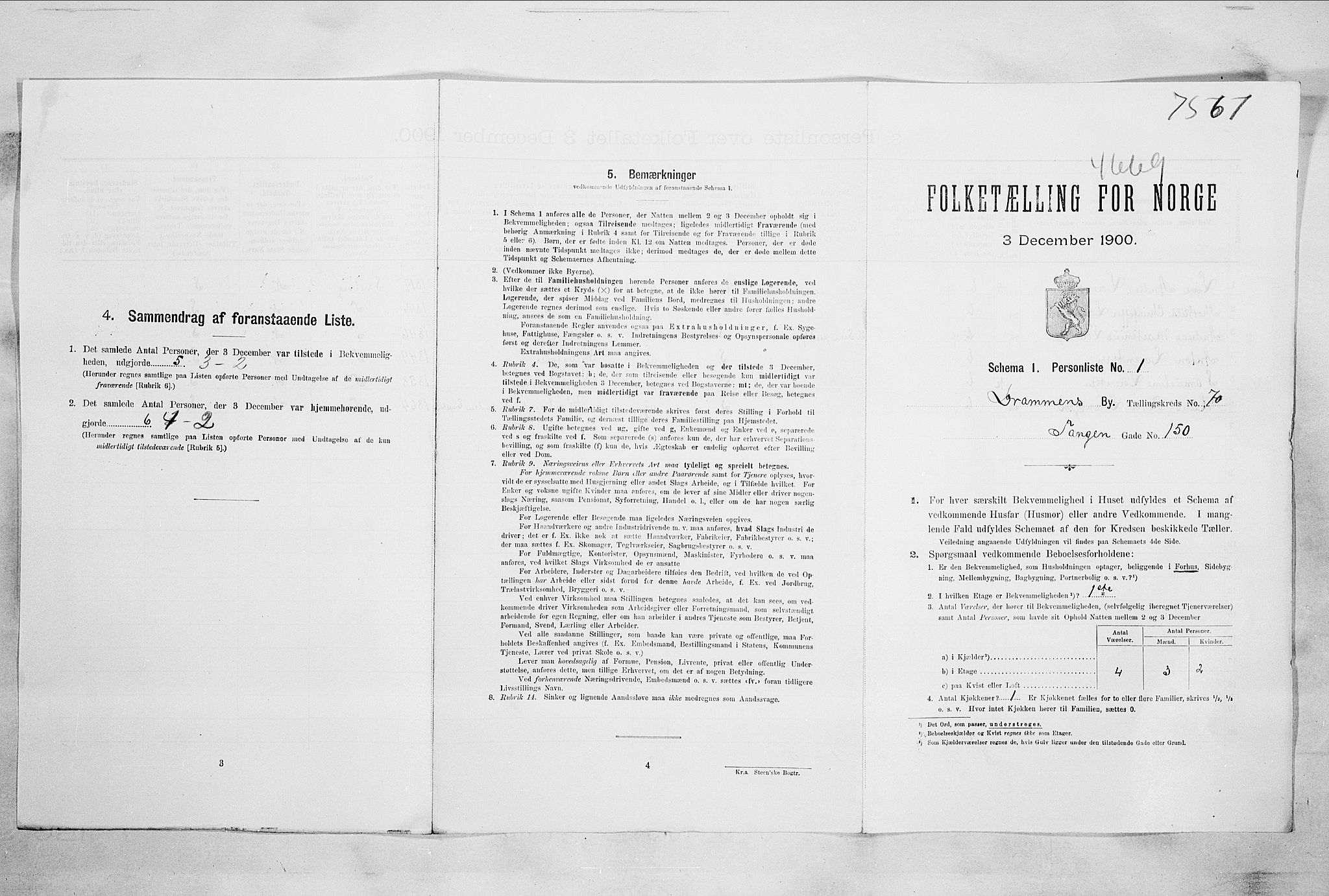 RA, Folketelling 1900 for 0602 Drammen kjøpstad, 1900, s. 14298
