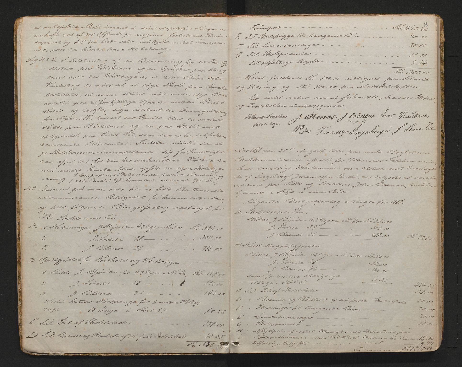 Sund sokneprestembete, AV/SAB-A-99930/J/Jb/Jba/L0002: Forhandlingsprotokoll for Austevoll skulekommisjon, 1879-1908