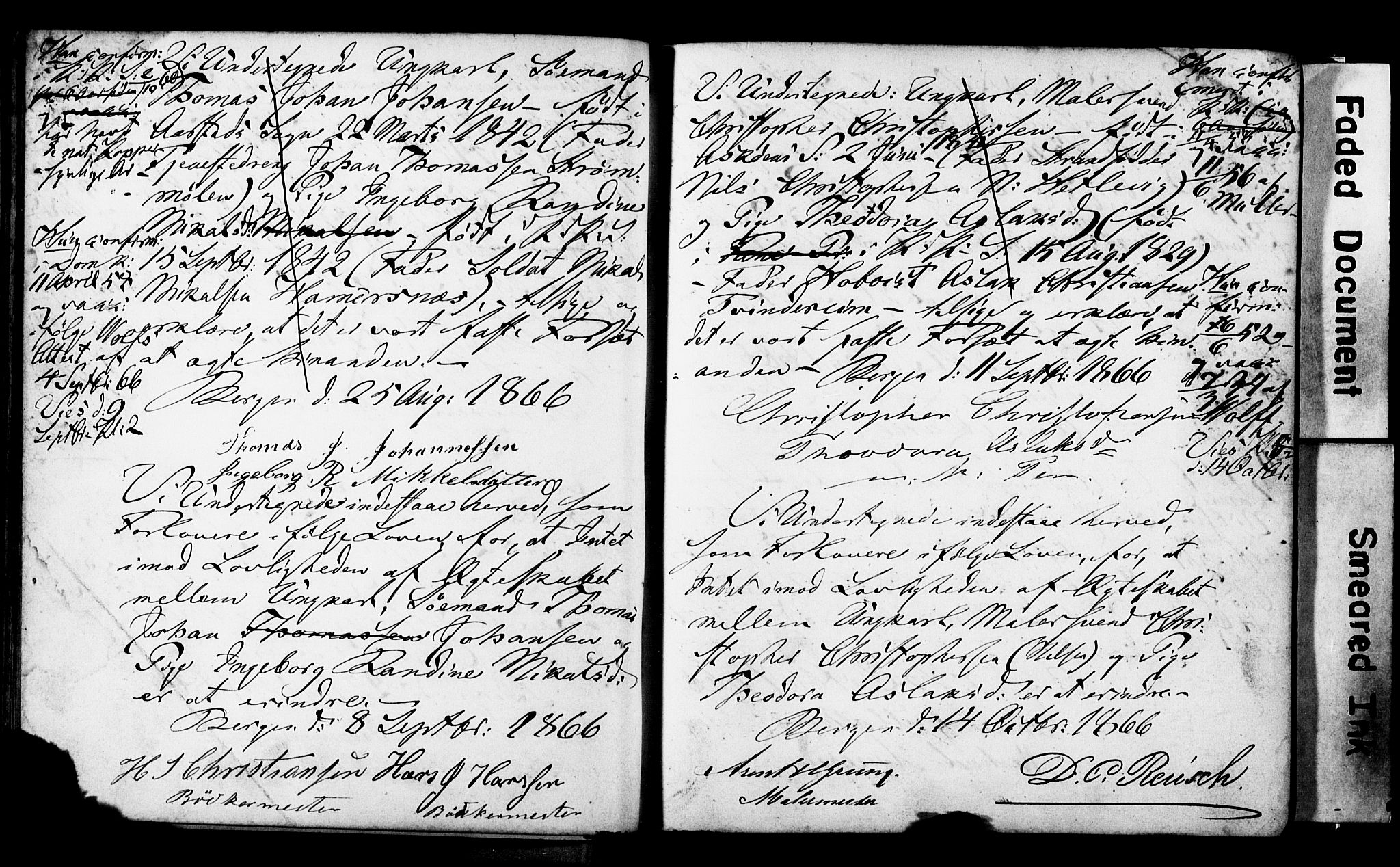 Korskirken sokneprestembete, SAB/A-76101: Forlovererklæringer nr. II.5.3, 1865-1871, s. 39