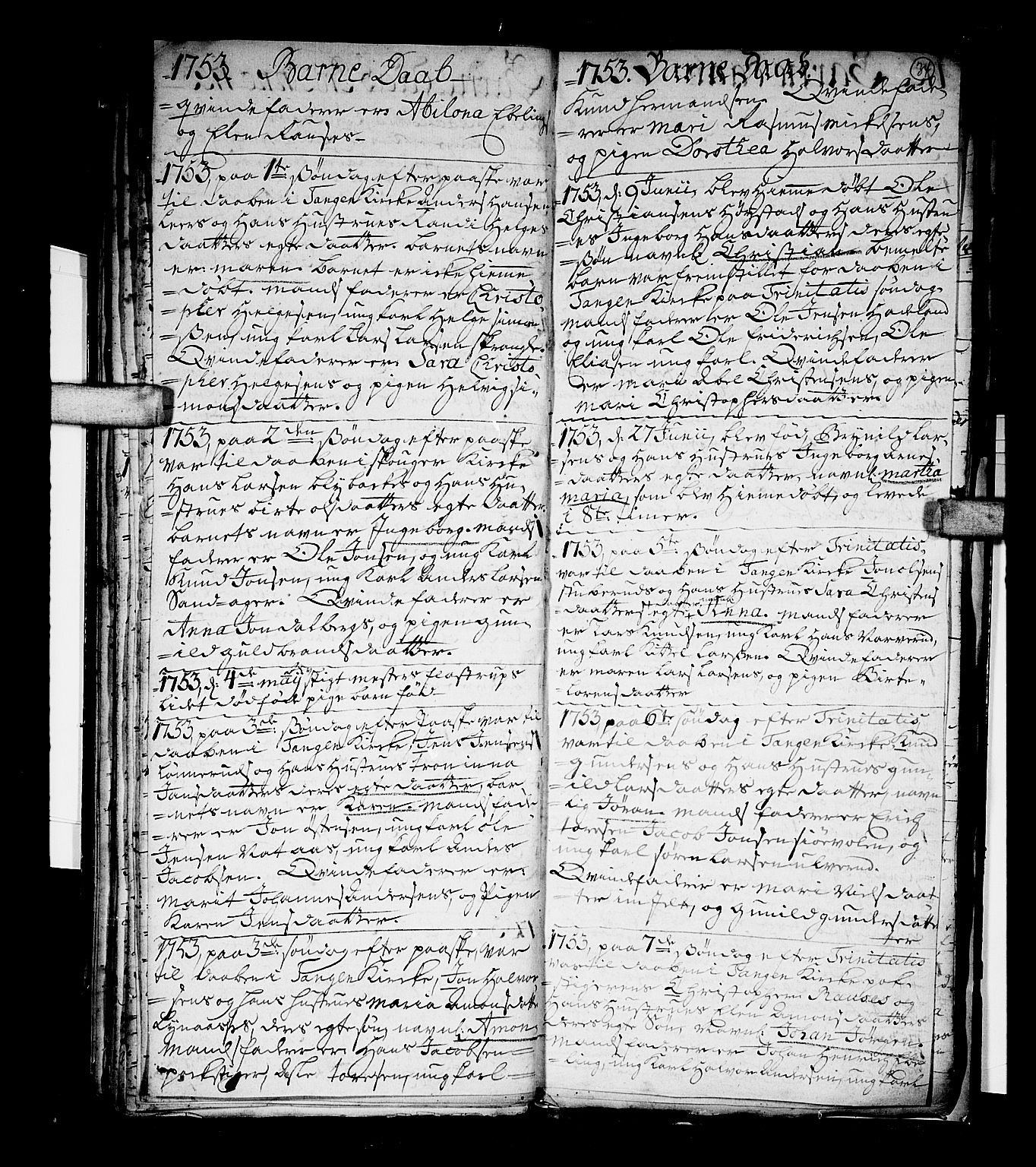Skoger kirkebøker, SAKO/A-59/G/Gb/L0001: Klokkerbok nr. II 1, 1748-1753, s. 34