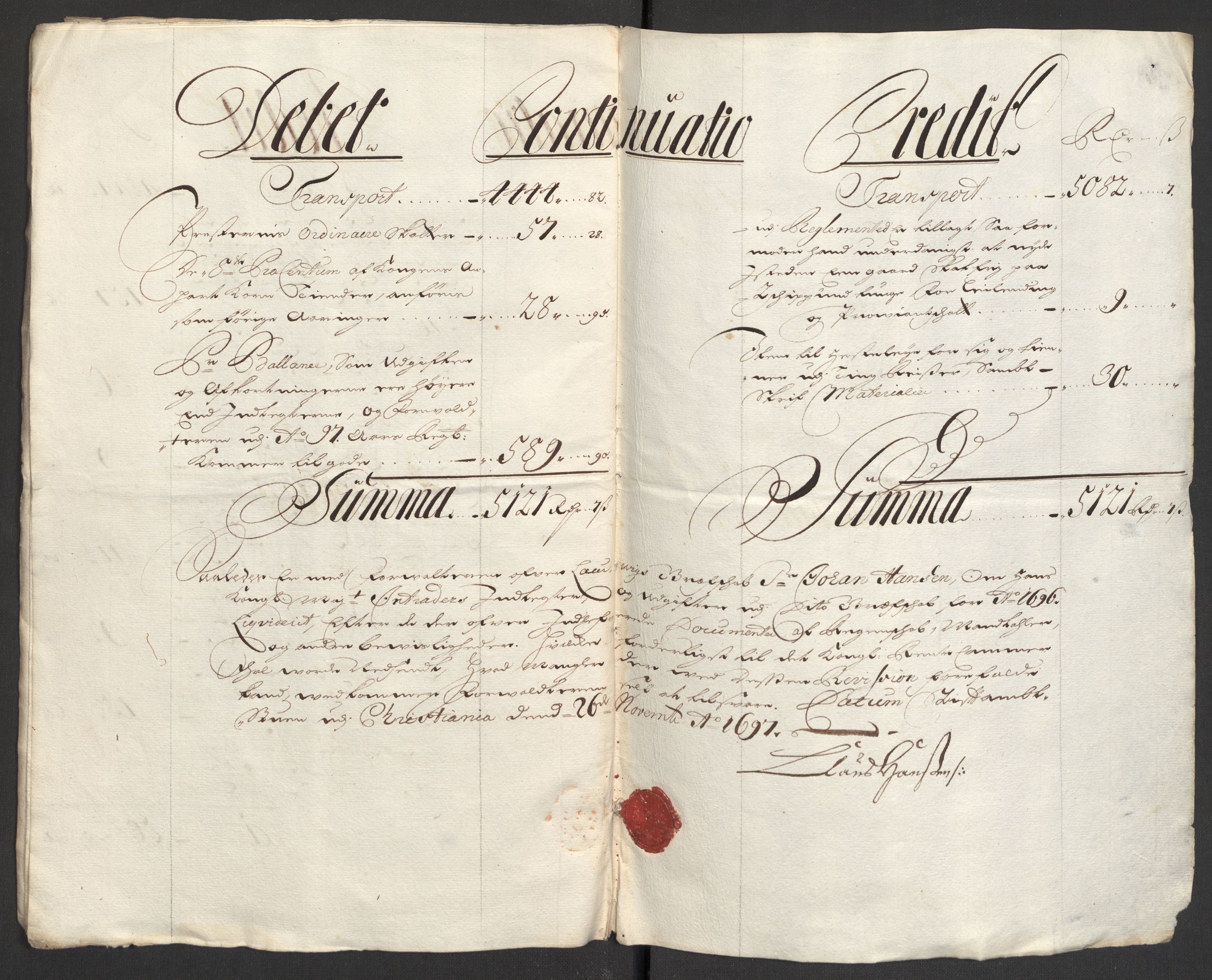 Rentekammeret inntil 1814, Reviderte regnskaper, Fogderegnskap, AV/RA-EA-4092/R33/L1975: Fogderegnskap Larvik grevskap, 1696-1697, s. 118