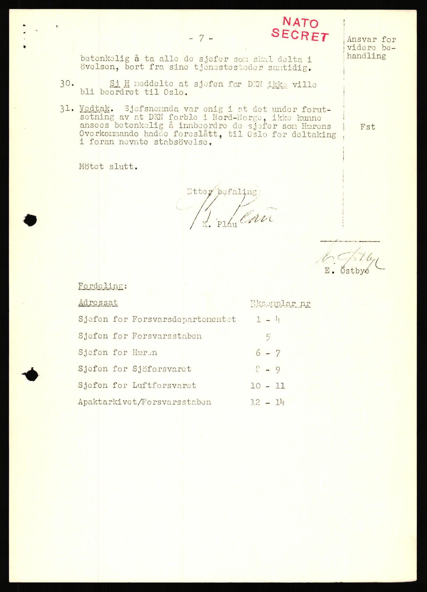 Forsvaret, Den sentrale sjefsnemnd, RA/RAFA-6733, 1953-1956, s. 168