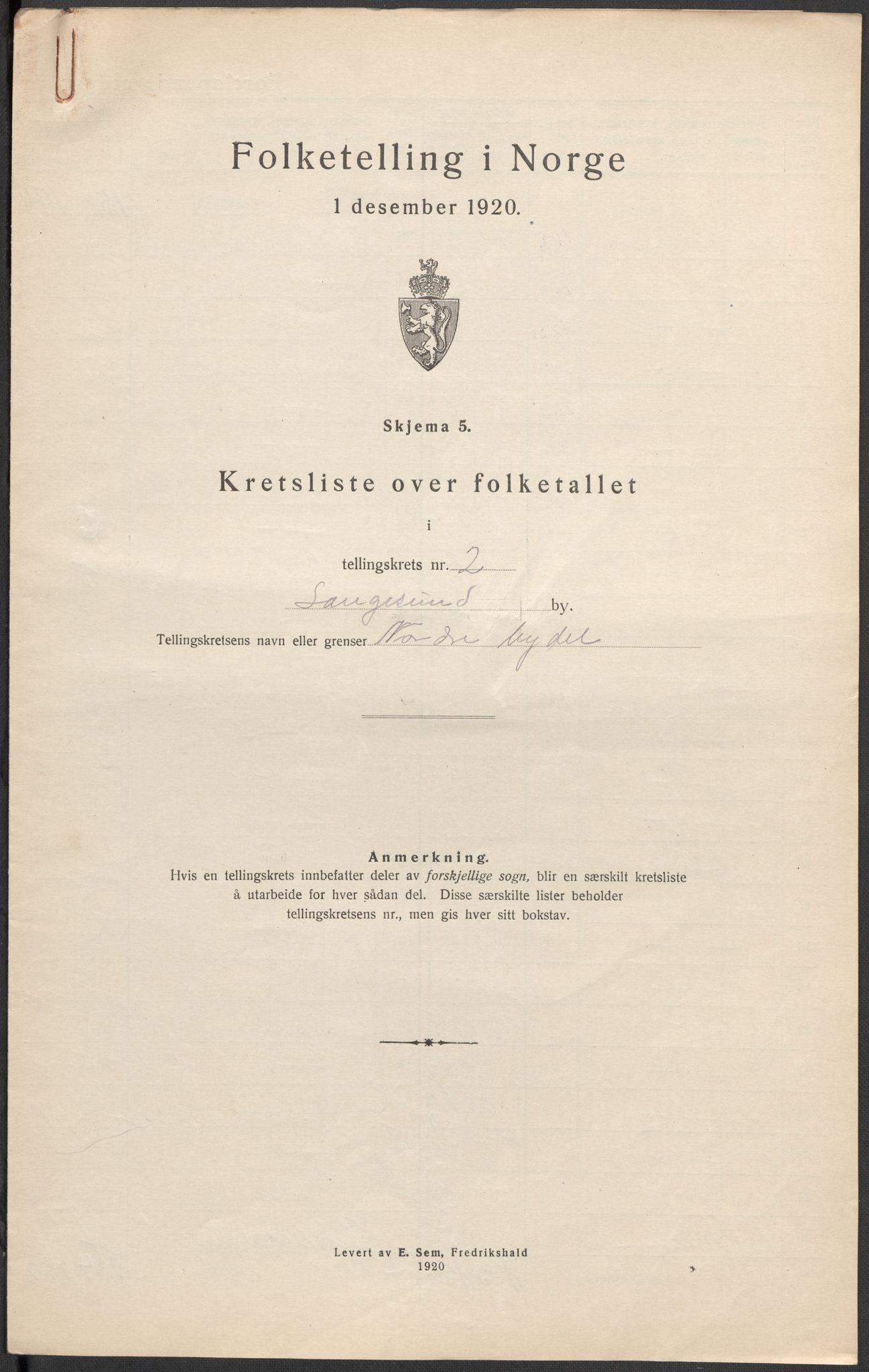 SAKO, Folketelling 1920 for 0802 Langesund ladested, 1920, s. 12