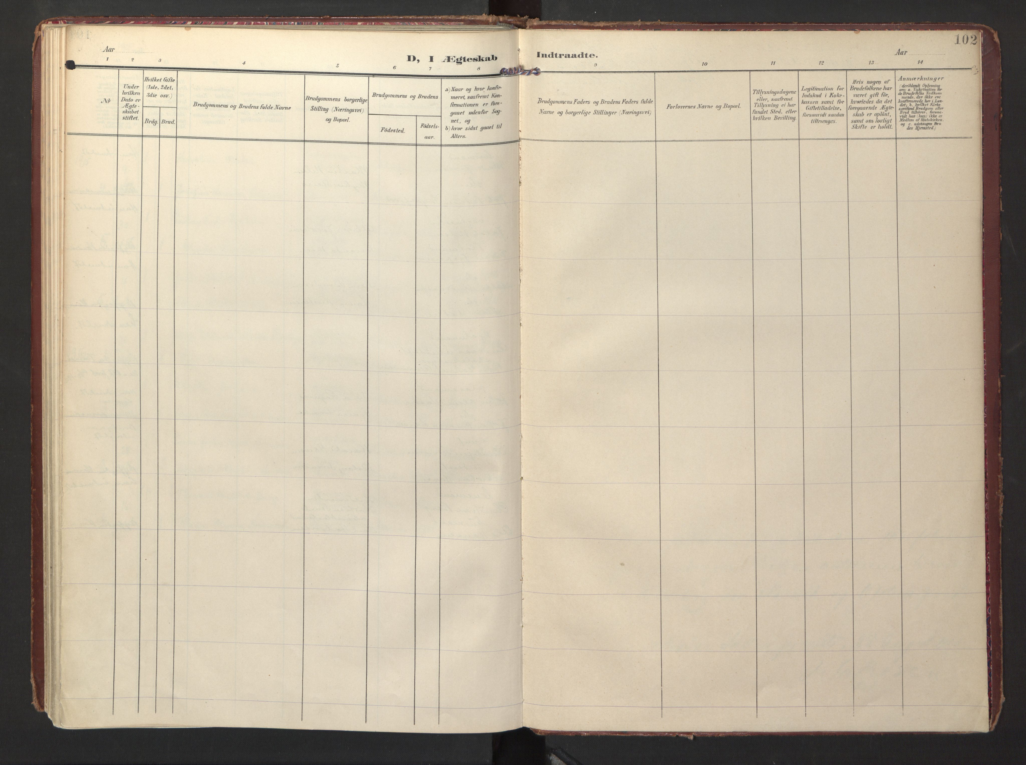 Ministerialprotokoller, klokkerbøker og fødselsregistre - Nordland, AV/SAT-A-1459/871/L0999: Ministerialbok nr. 871A15, 1902-1917, s. 102