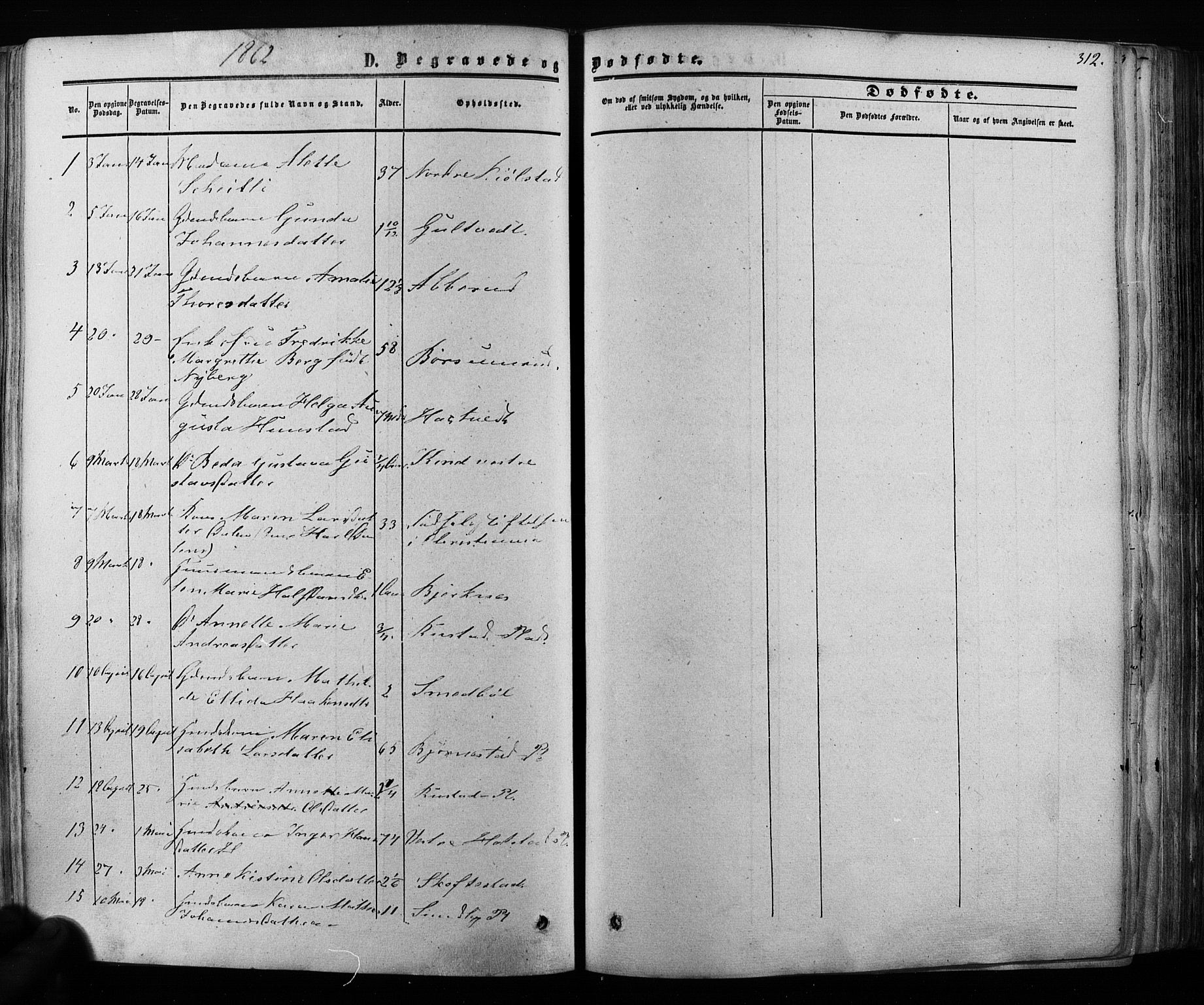 Ås prestekontor Kirkebøker, AV/SAO-A-10894/F/Fa/L0007: Ministerialbok nr. I 7, 1854-1870, s. 312