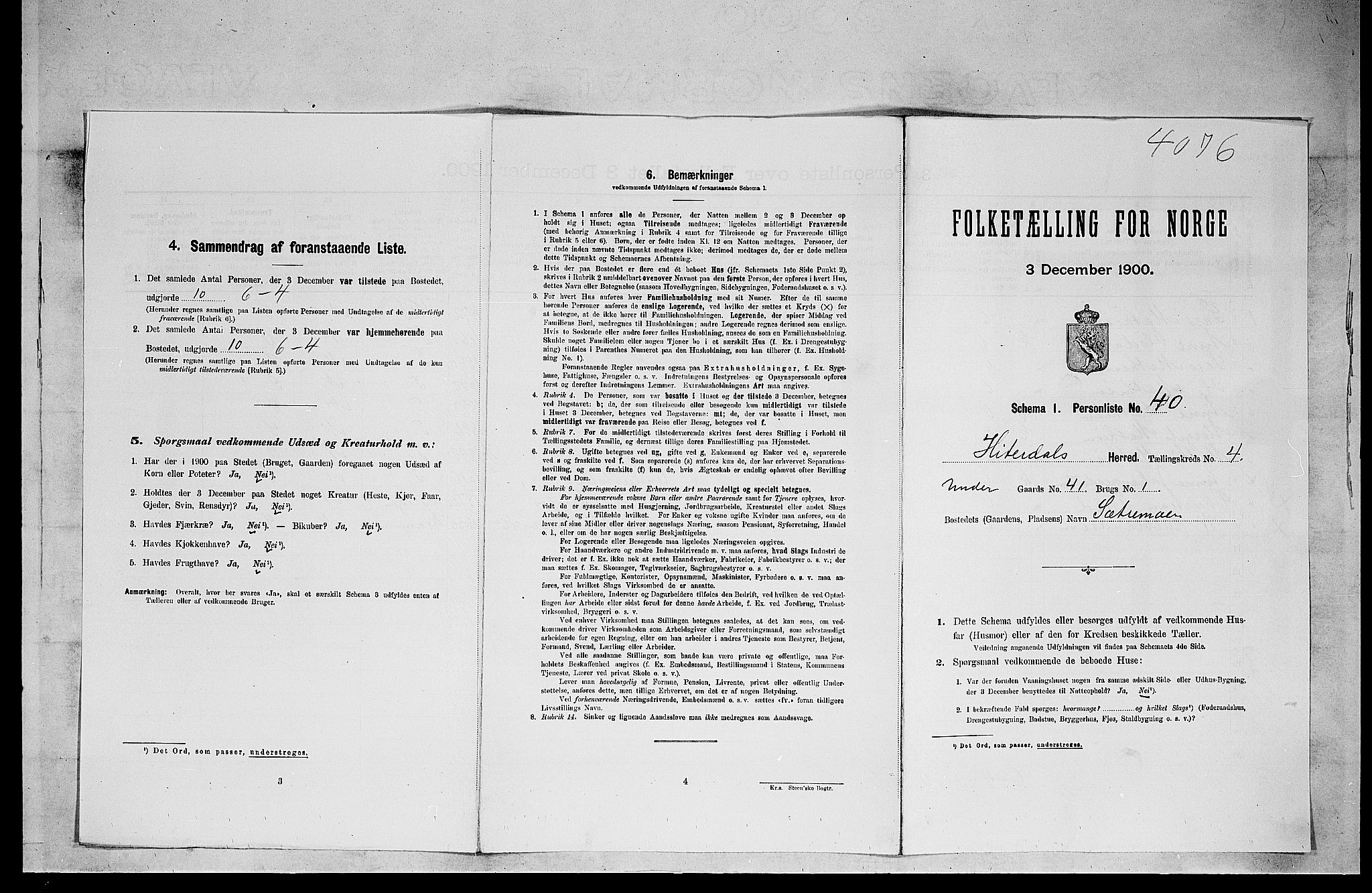 SAKO, Folketelling 1900 for 0823 Heddal herred, 1900, s. 586