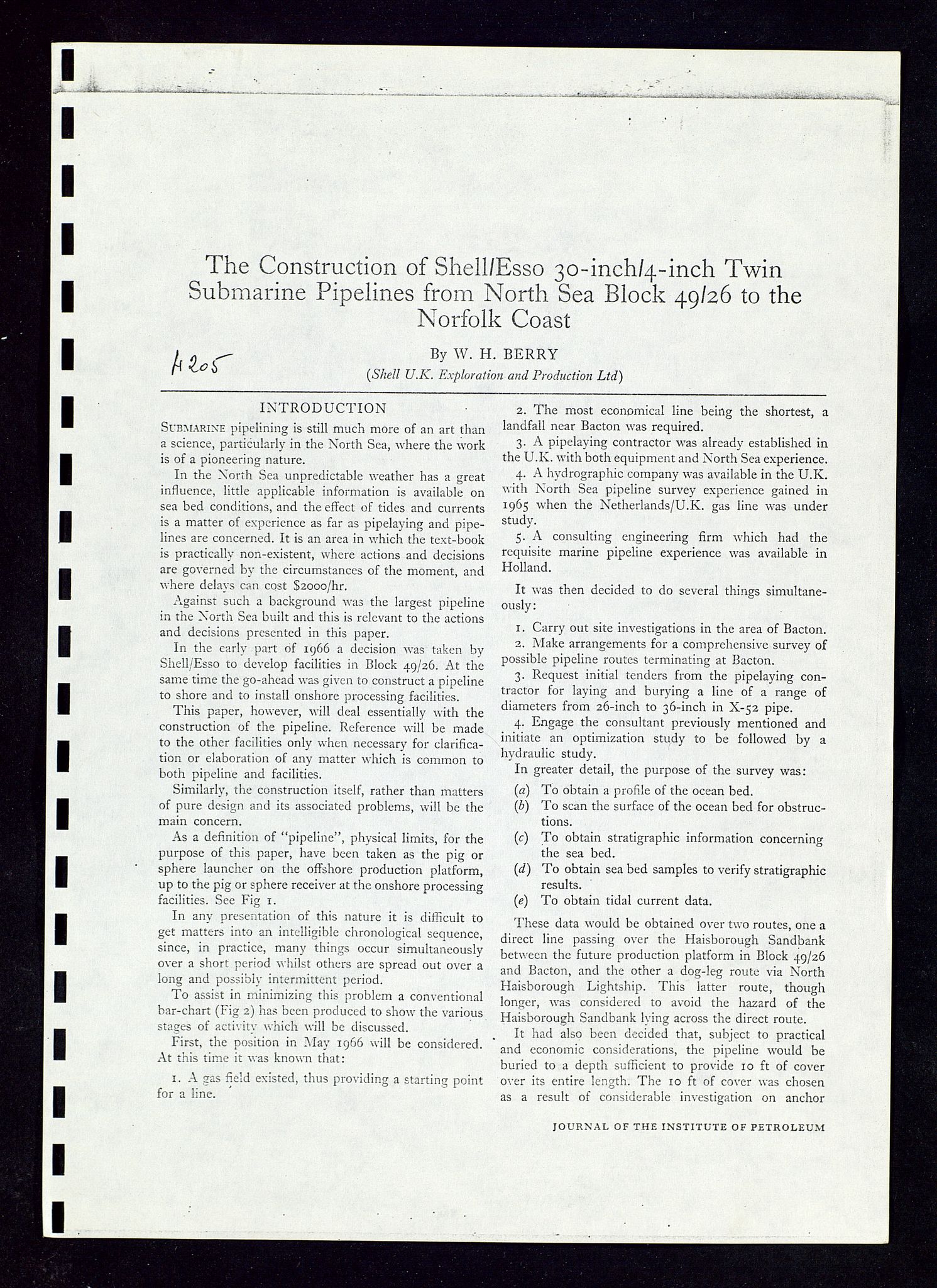 Industridepartementet, Oljekontoret, AV/SAST-A-101348/Dc/L0012: 742 Ekofisk prosjekt, prosjektstudier, div. protokoller ang oljeledning, 1971-1972