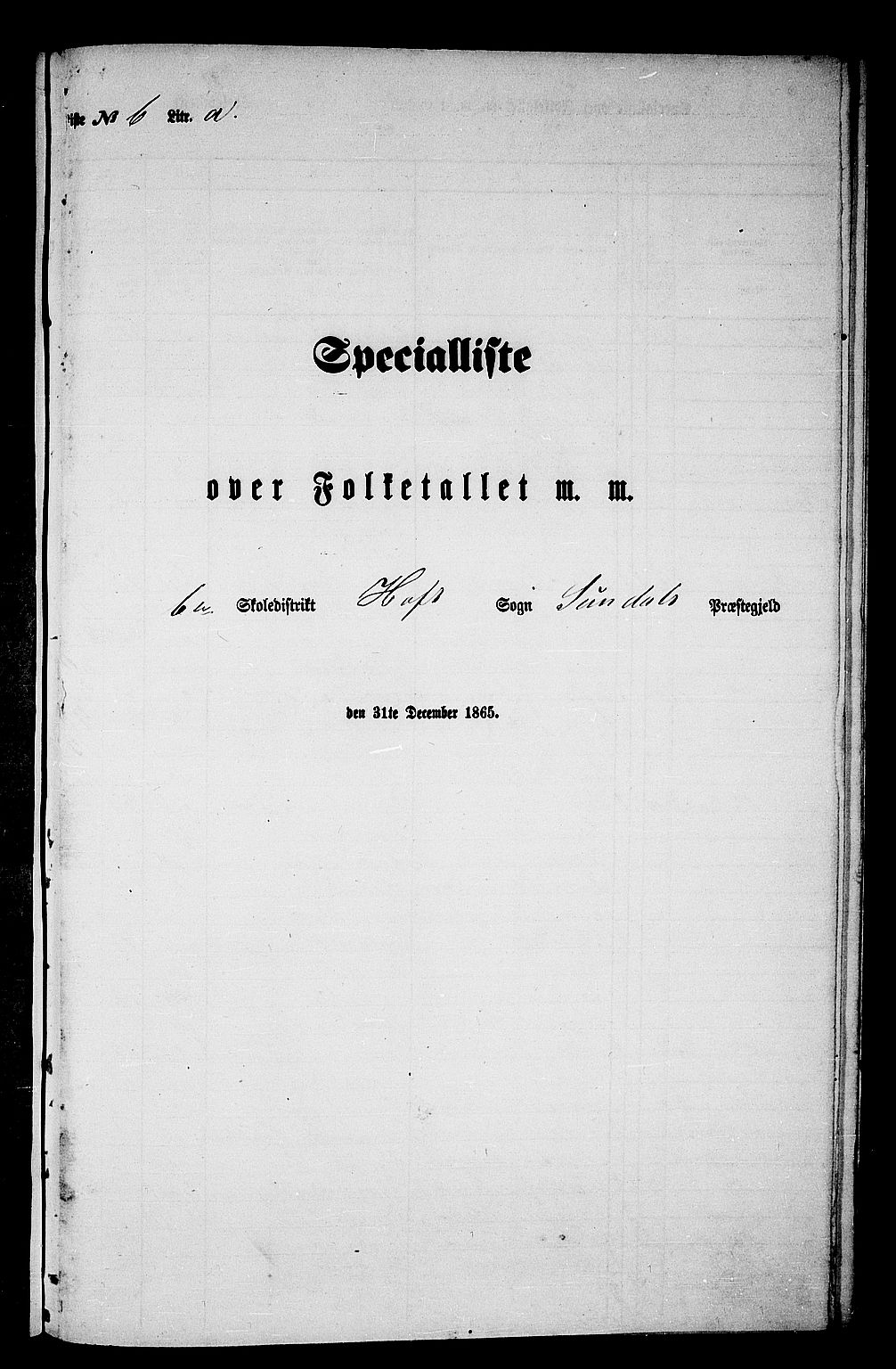 RA, Folketelling 1865 for 1563P Sunndal prestegjeld, 1865, s. 77