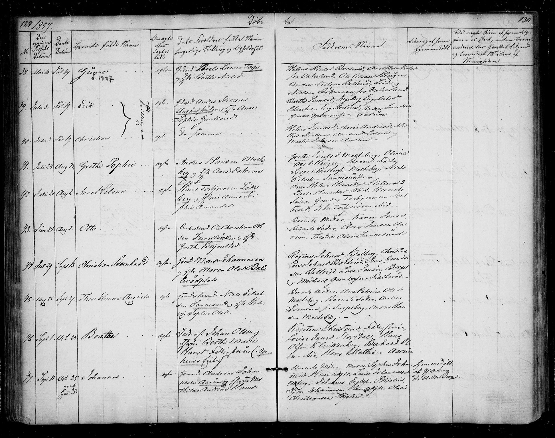 Borge prestekontor Kirkebøker, AV/SAO-A-10903/F/Fa/L0005: Ministerialbok nr. I 5, 1848-1860, s. 129-130