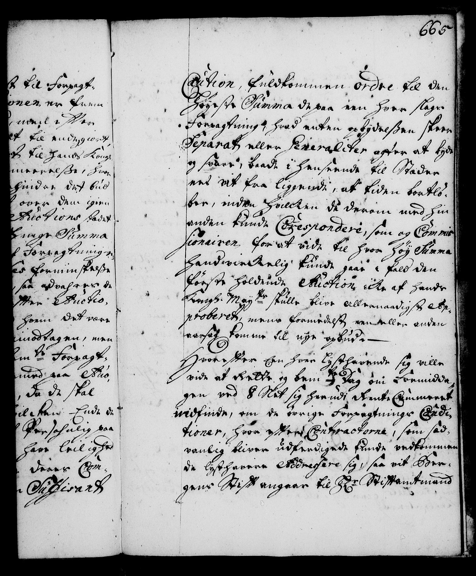 Rentekammeret, Kammerkanselliet, RA/EA-3111/G/Gg/Gga/L0002: Norsk ekspedisjonsprotokoll med register (merket RK 53.2), 1723-1727, s. 665