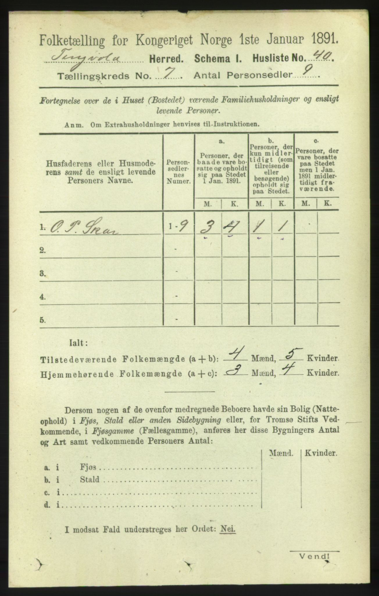 RA, Folketelling 1891 for 1560 Tingvoll herred, 1891, s. 2873