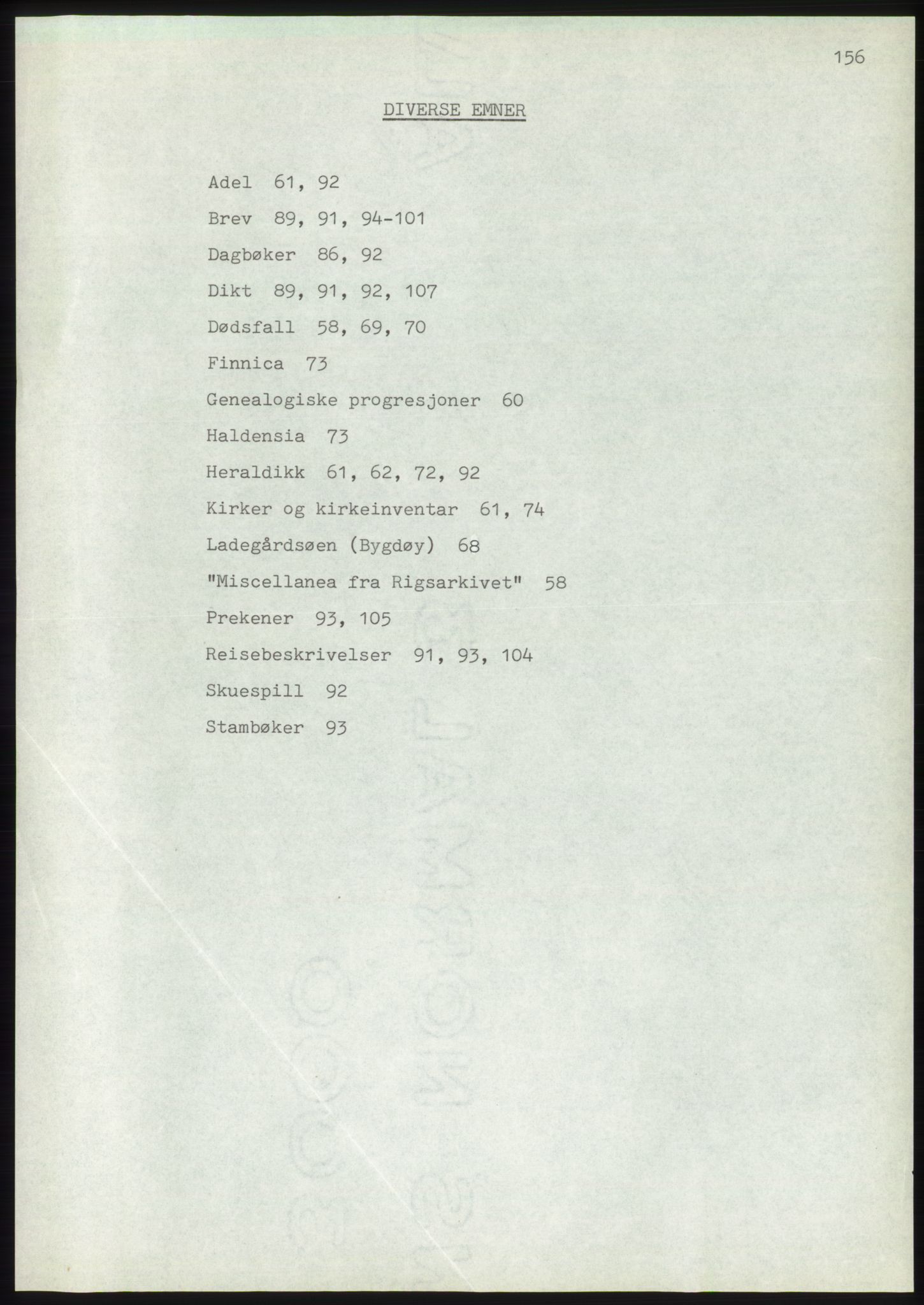 Lassens samlinger, RA/PA-0051, s. 156
