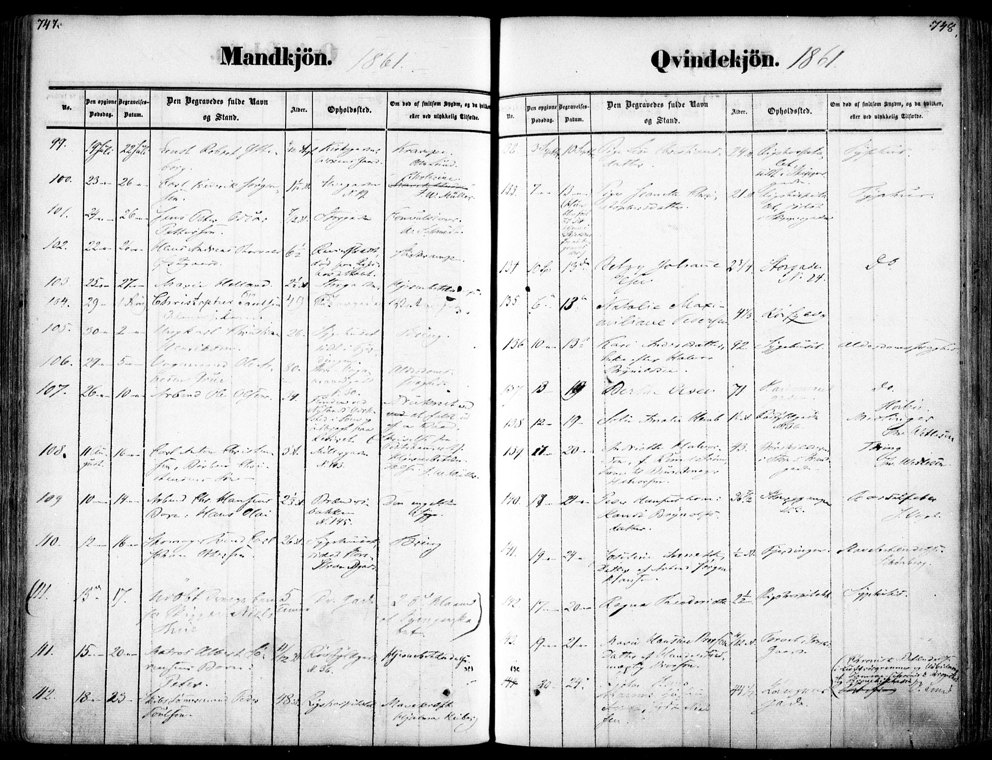 Oslo domkirke Kirkebøker, SAO/A-10752/F/Fa/L0025: Ministerialbok nr. 25, 1847-1867, s. 747-748