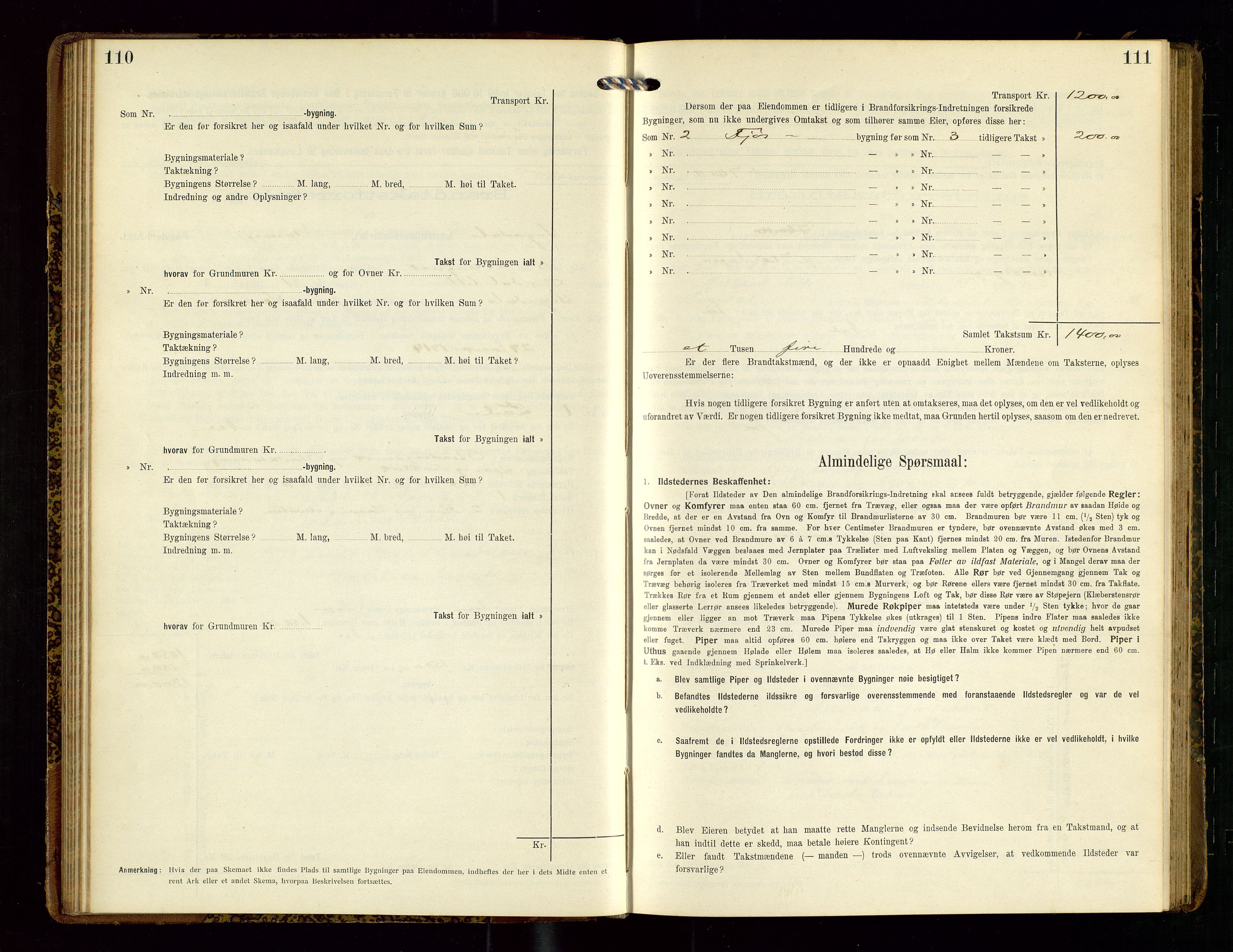 Sokndal lensmannskontor, AV/SAST-A-100417/Gob/L0003: "Brandtakst-Protokol", 1914-1917, s. 110-111