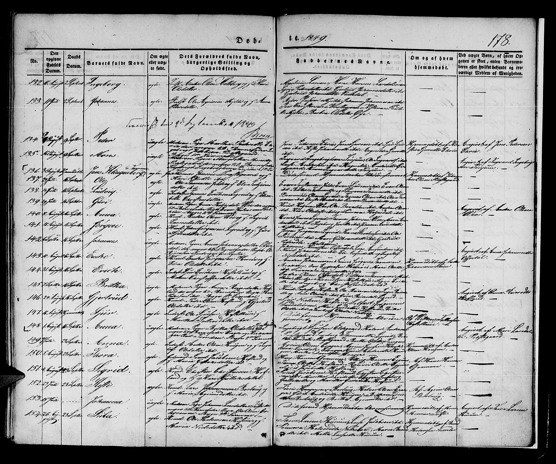 Lærdal sokneprestembete, AV/SAB-A-81201: Ministerialbok nr. A 6, 1835-1849, s. 178