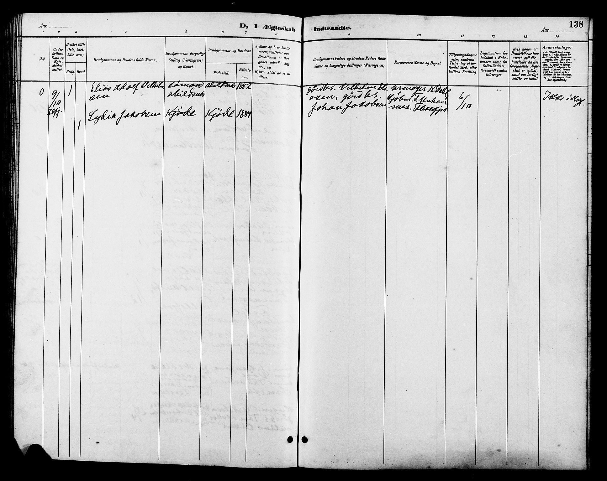 Flekkefjord sokneprestkontor, SAK/1111-0012/F/Fb/Fbb/L0004: Klokkerbok nr. B 4, 1889-1907, s. 138