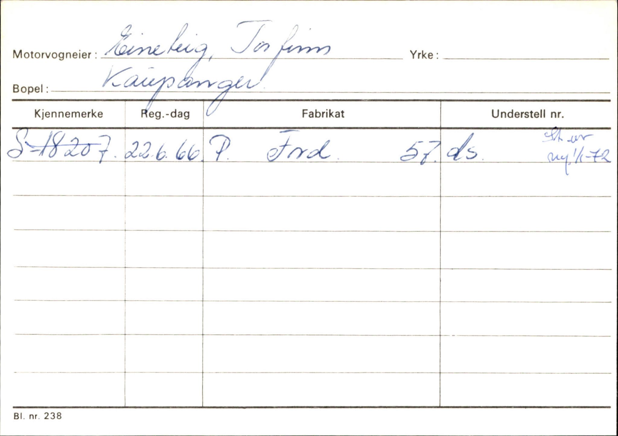 Statens vegvesen, Sogn og Fjordane vegkontor, SAB/A-5301/4/F/L0124: Eigarregister Sogndal A-U, 1945-1975, s. 361