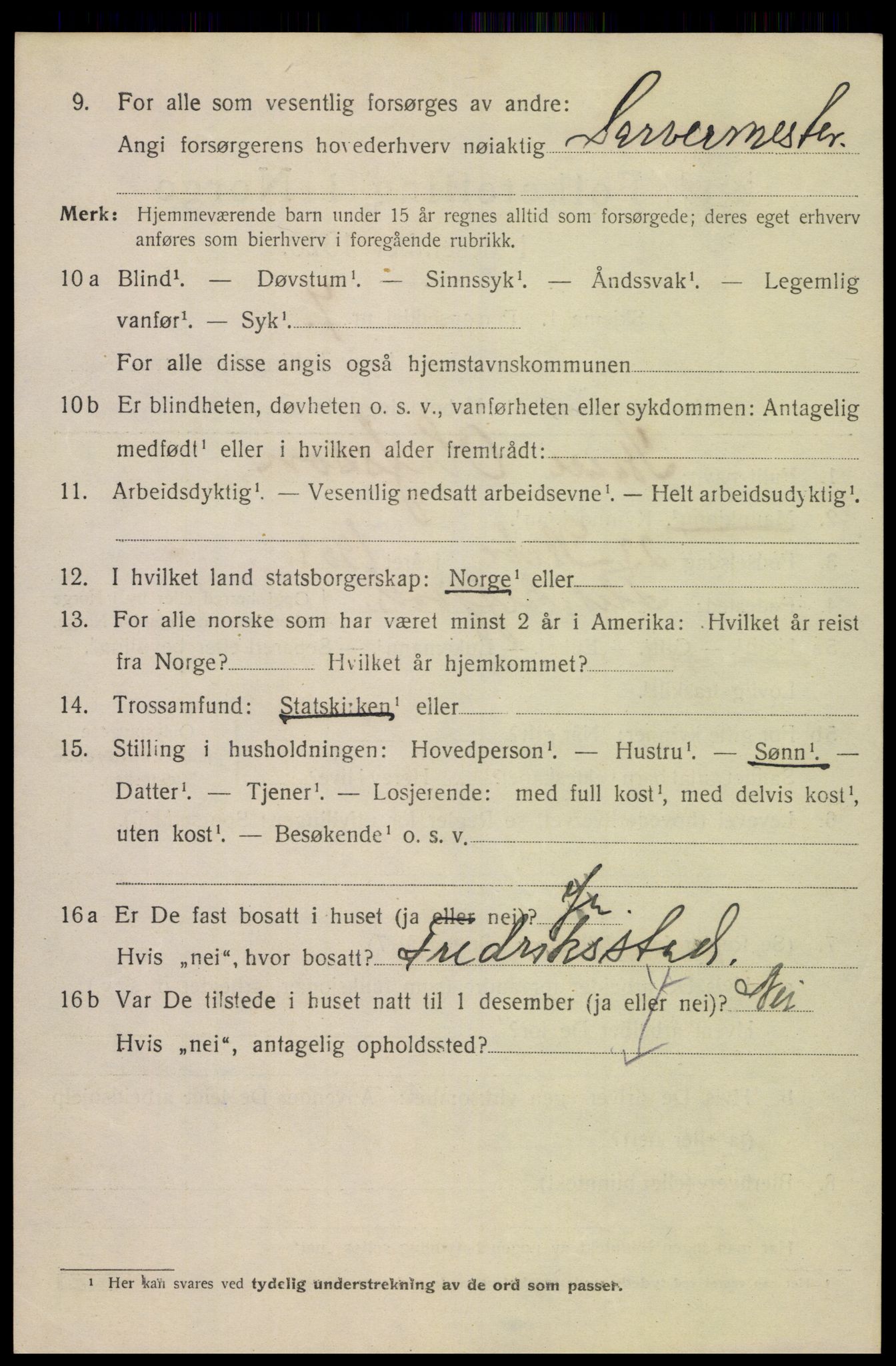 SAK, Folketelling 1920 for 1004 Flekkefjord kjøpstad, 1920, s. 3811