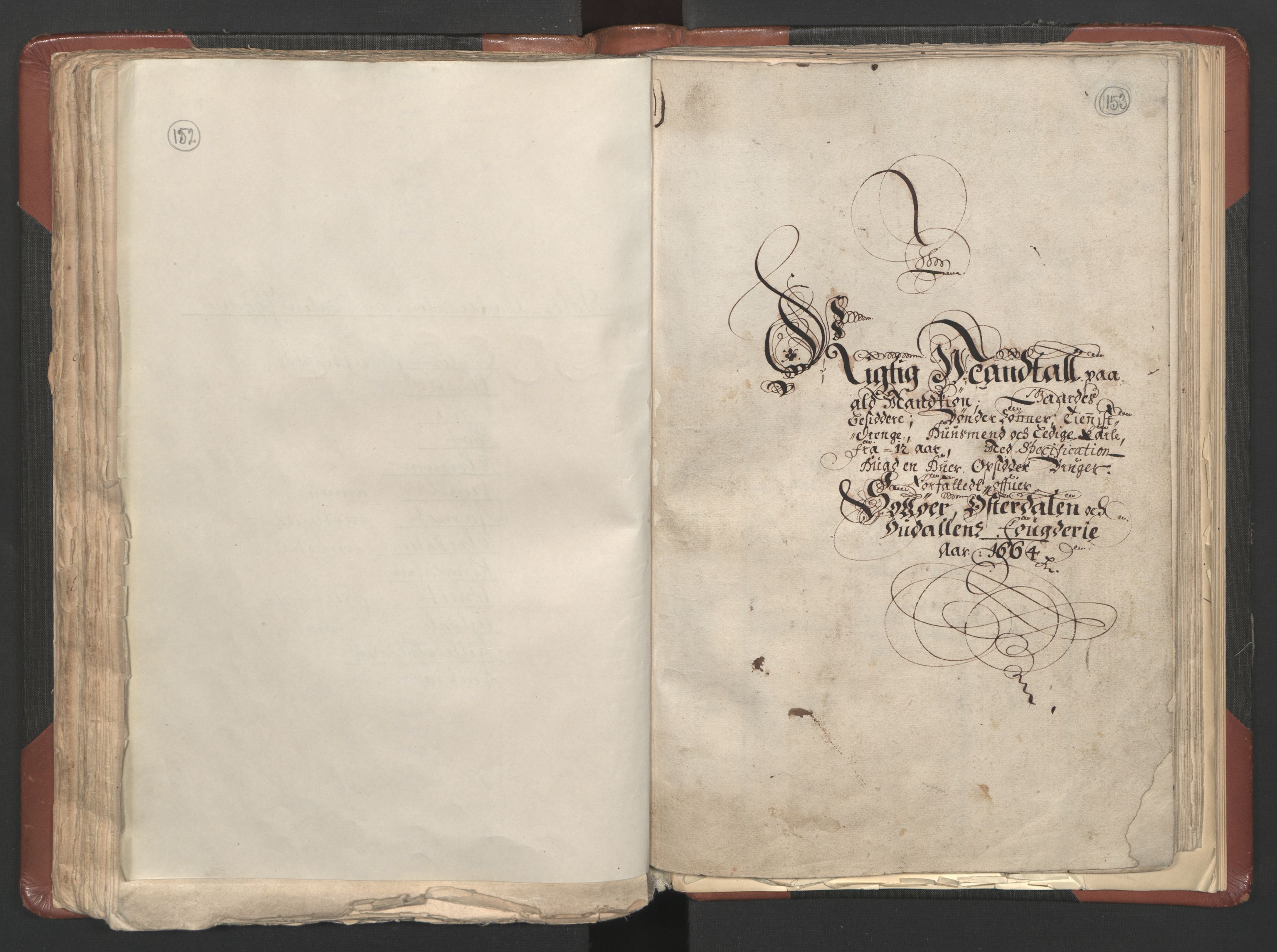 RA, Fogdenes og sorenskrivernes manntall 1664-1666, nr. 3: Hedmark fogderi og Solør, Østerdal og Odal fogderi, 1664, s. 152-153