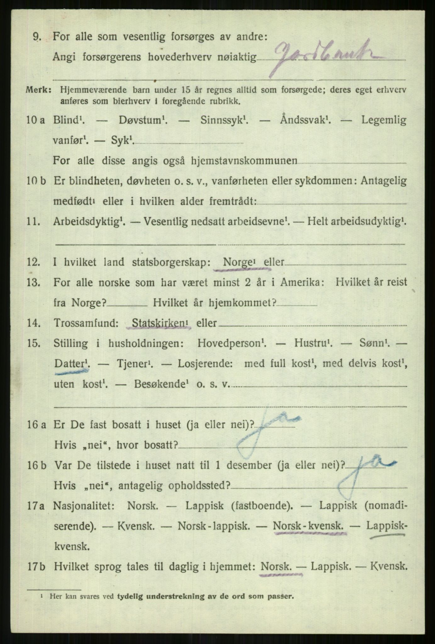 SATØ, Folketelling 1920 for 1938 Lyngen herred, 1920, s. 10418