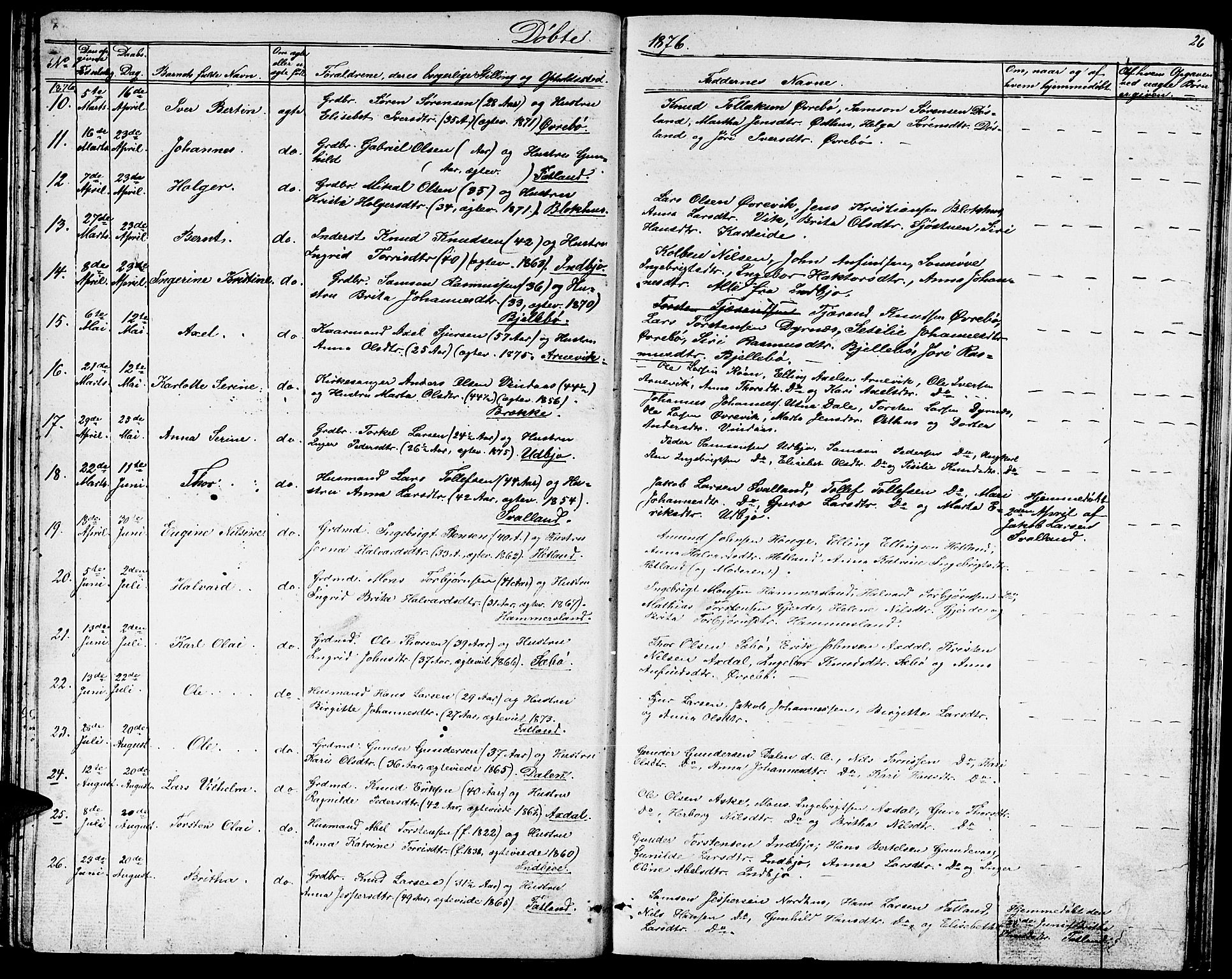 Fjelberg sokneprestembete, AV/SAB-A-75201/H/Hab: Klokkerbok nr. A 3, 1865-1887, s. 26