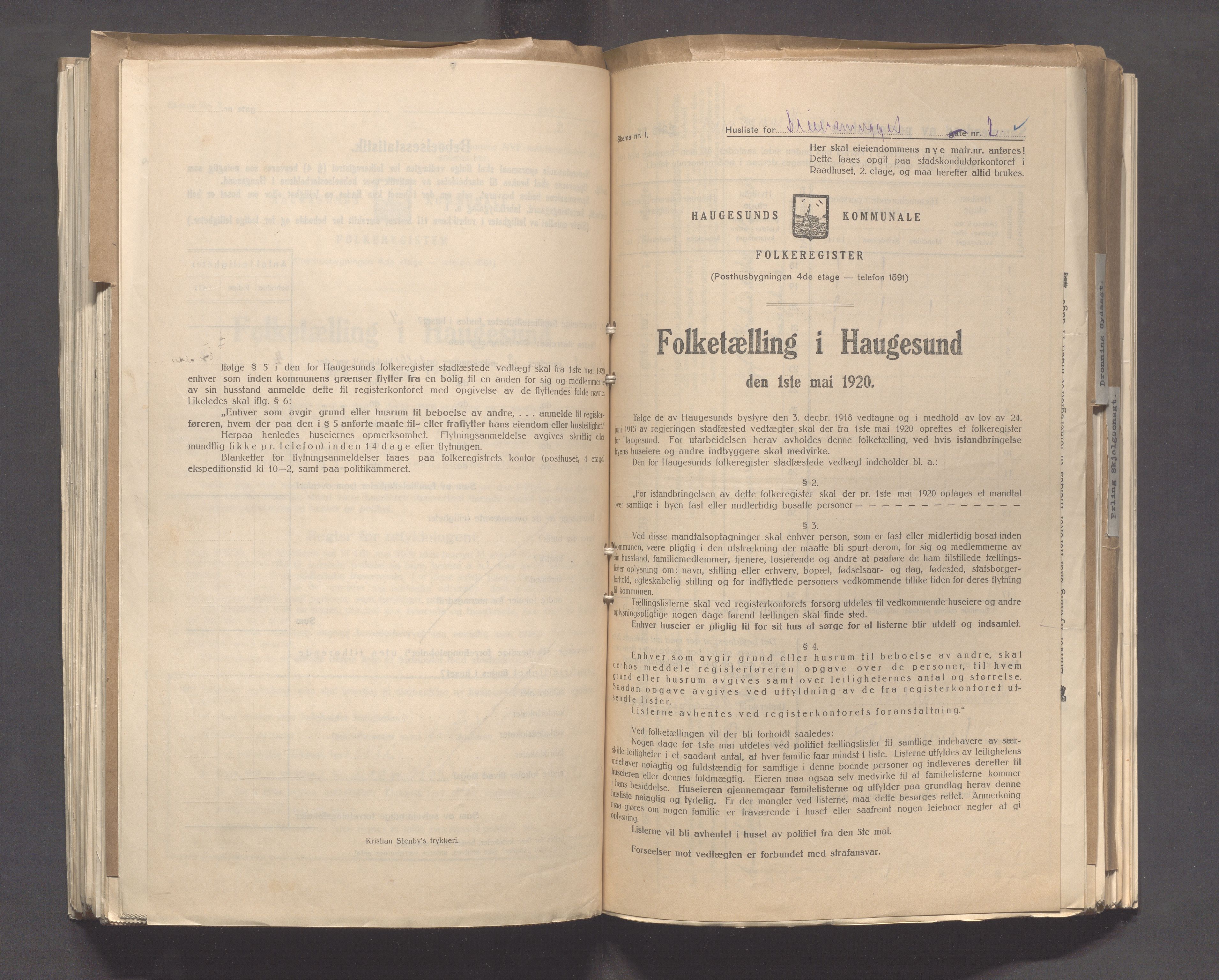 IKAR, Kommunal folketelling 1.5.1920 for Haugesund, 1920, s. 609