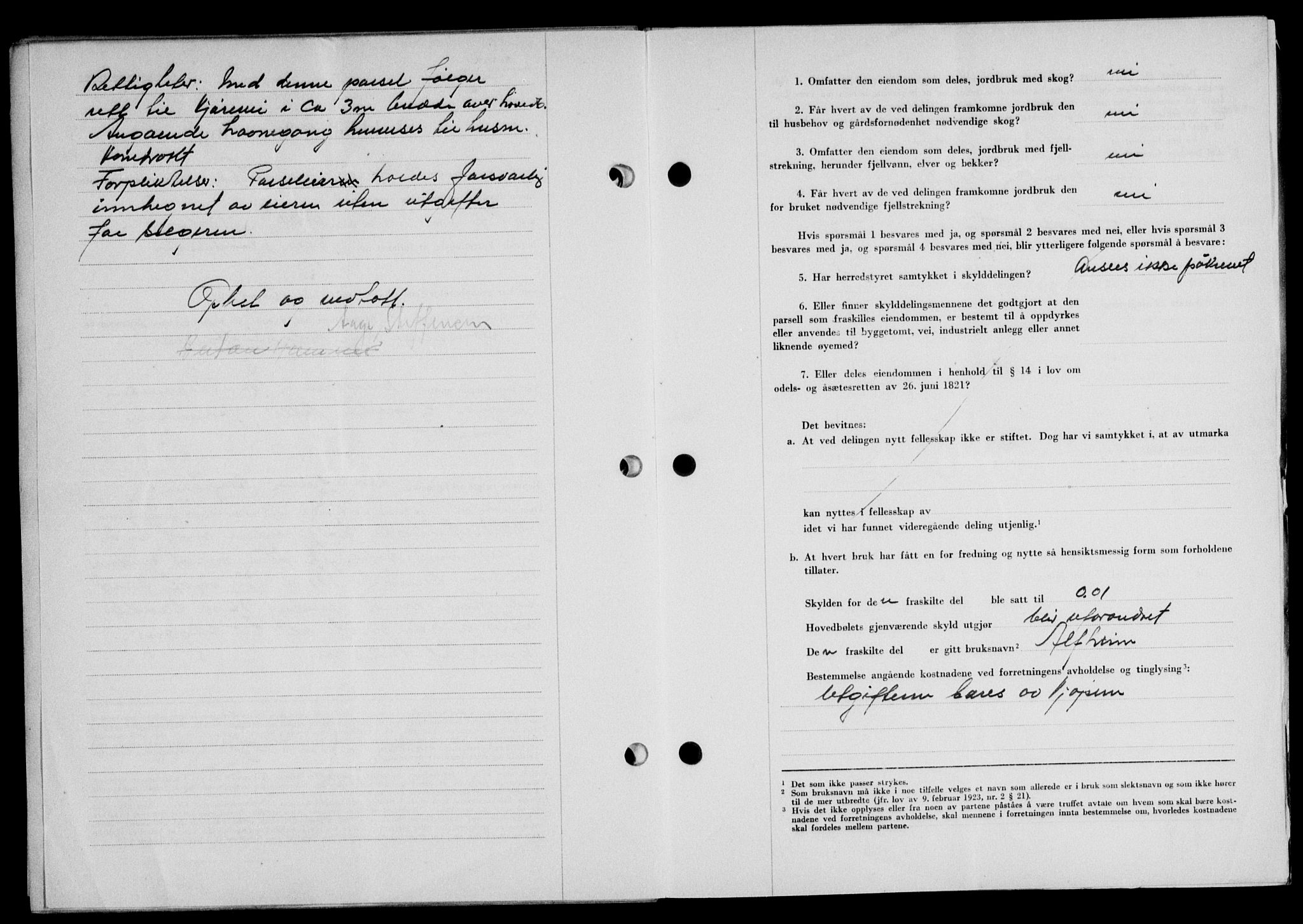 Lofoten sorenskriveri, SAT/A-0017/1/2/2C/L0017a: Pantebok nr. 17a, 1947-1948, Dagboknr: 1882/1947