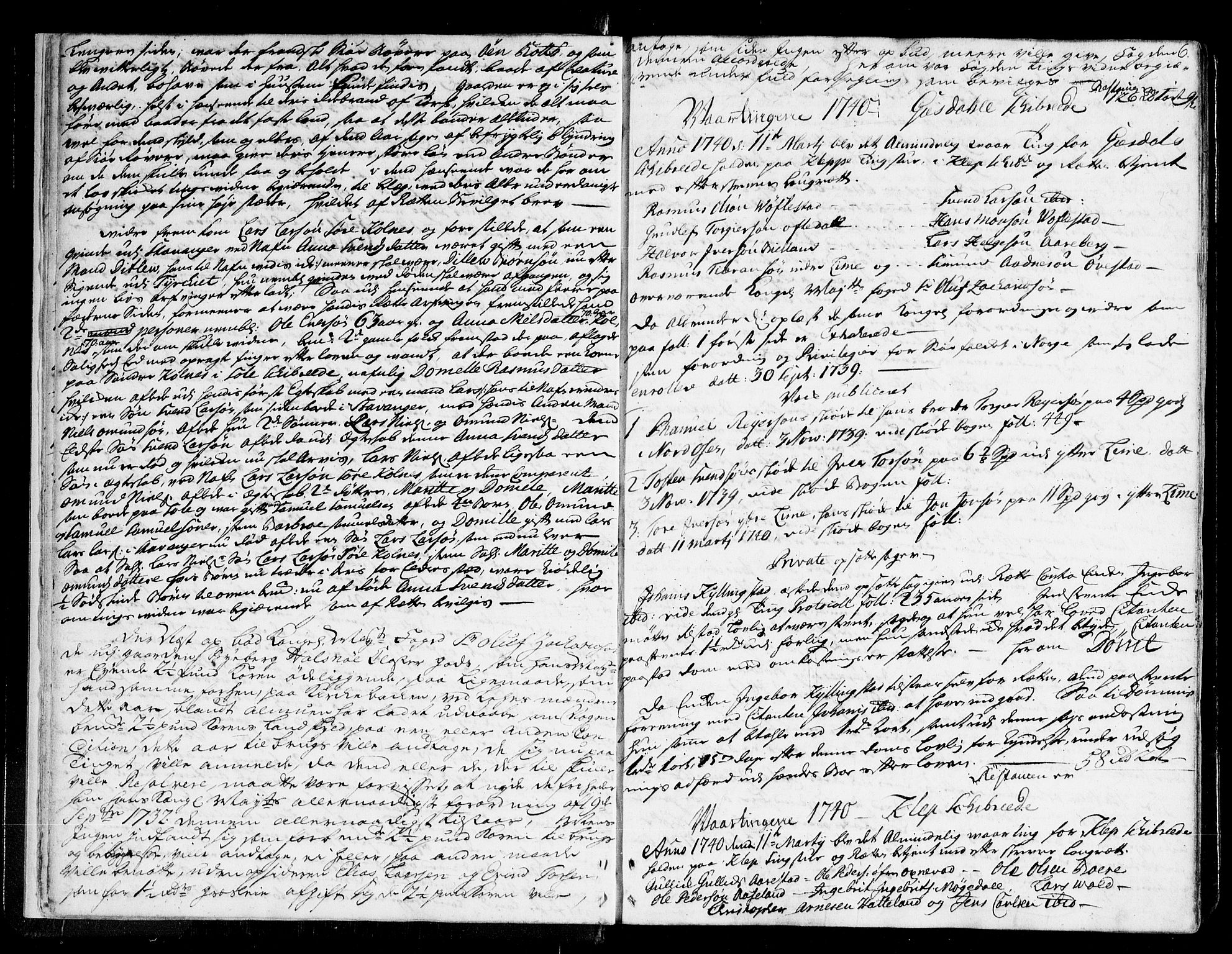 Jæren og Dalane sorenskriveri, AV/SAST-A-100306/3/30/30BA/L0078: TINGBOK, 1740-1742, s. 5b-6a
