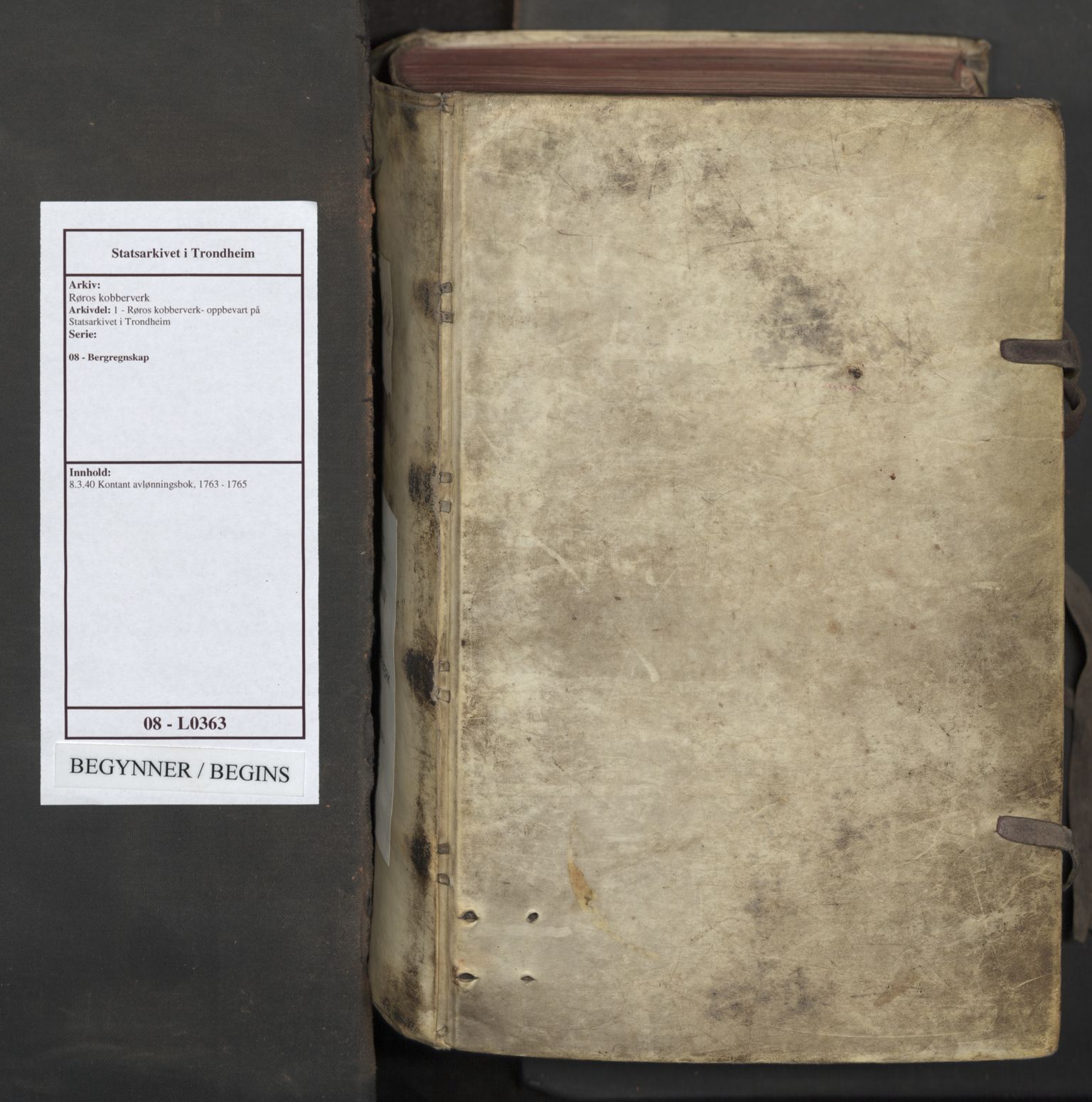 Røros kobberverk, SAT/PA-0211/1/08/L0363: 8.3.40 Kontant avlønningsbok, 1763-1765