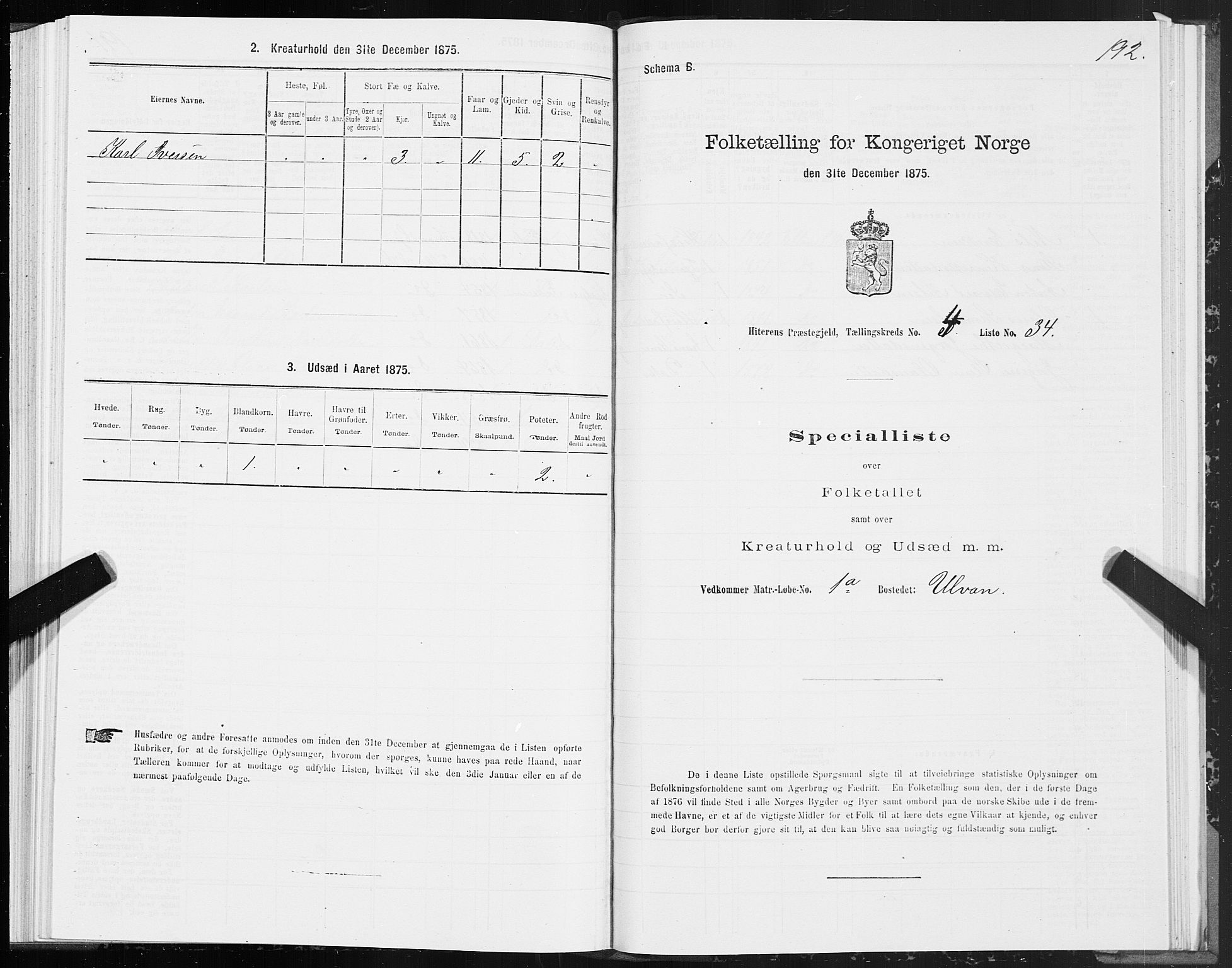 SAT, Folketelling 1875 for 1617P Hitra prestegjeld, 1875, s. 2192