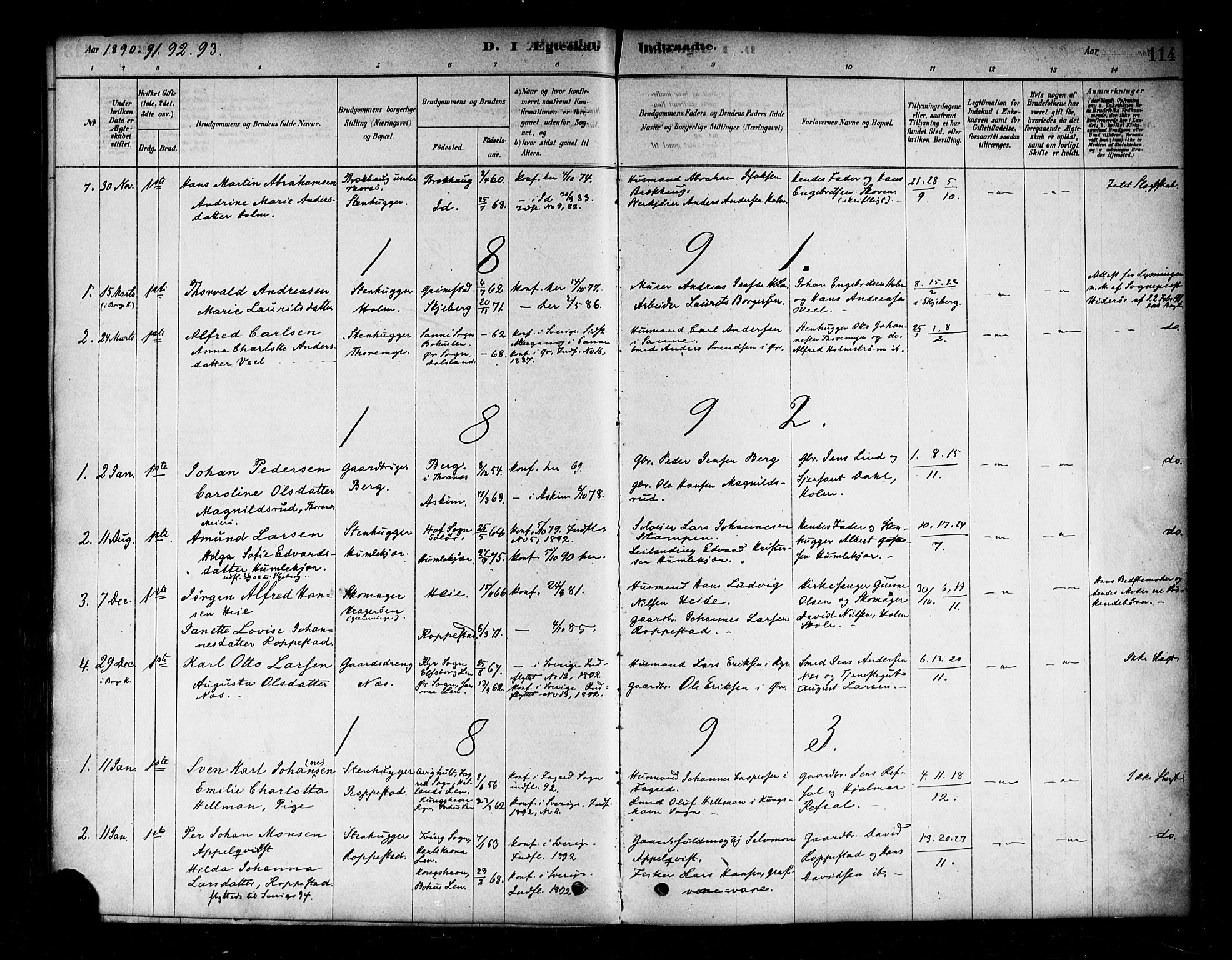Borge prestekontor Kirkebøker, AV/SAO-A-10903/F/Fb/L0003: Ministerialbok nr. II 3, 1878-1902, s. 114