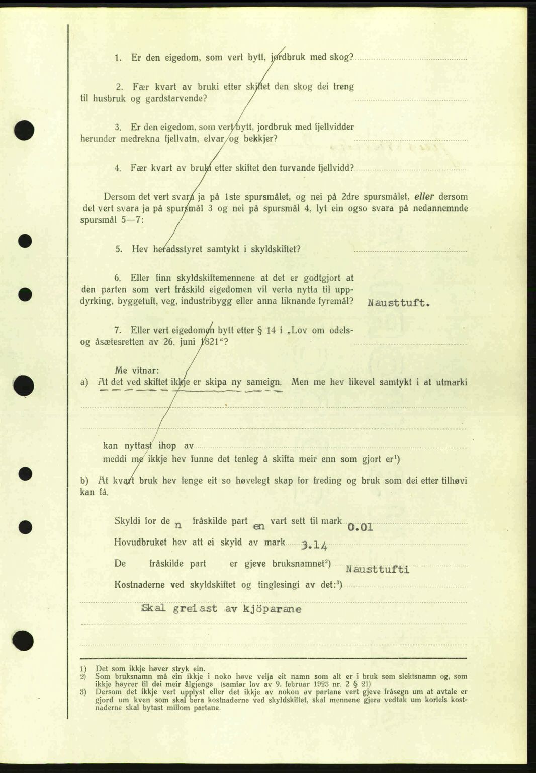Sunnhordland sorenskrivar, AV/SAB-A-2401: Pantebok nr. A77, 1945-1945, Dagboknr: 1310/1945