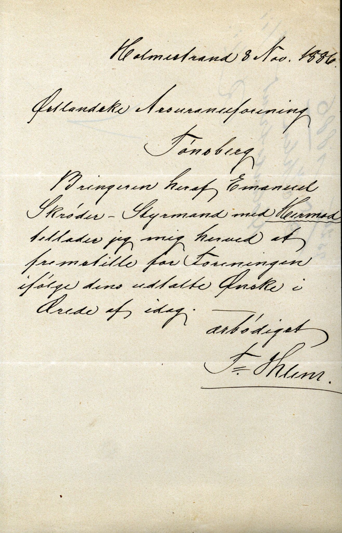 Pa 63 - Østlandske skibsassuranceforening, VEMU/A-1079/G/Ga/L0019/0012: Havaridokumenter / Activ, Ørnen, Hermod, Erato, Herman Lehmkuhl, 1886, s. 23