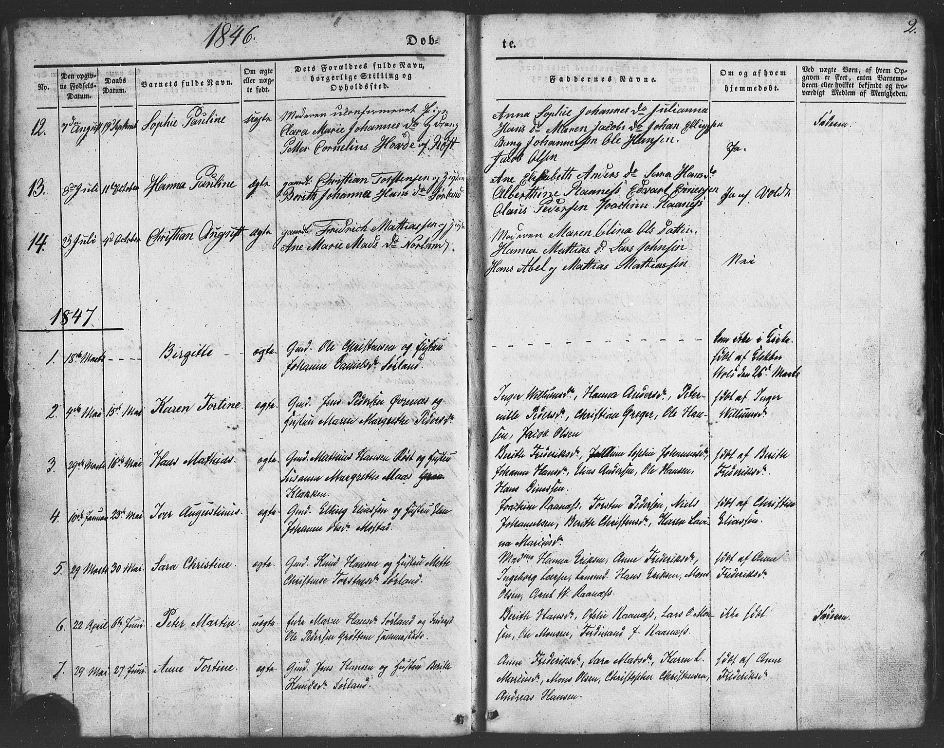 Ministerialprotokoller, klokkerbøker og fødselsregistre - Nordland, SAT/A-1459/807/L0121: Ministerialbok nr. 807A04, 1846-1879, s. 2