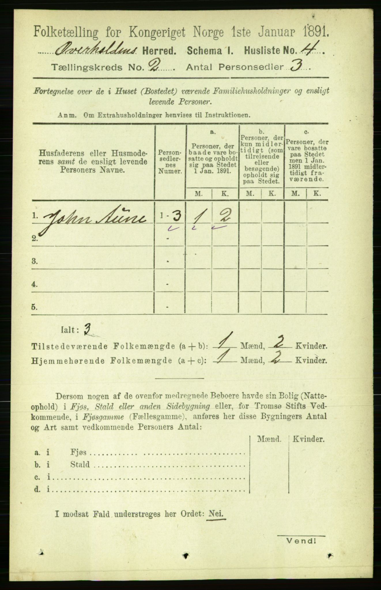 RA, Folketelling 1891 for 1744 Overhalla herred, 1891, s. 403