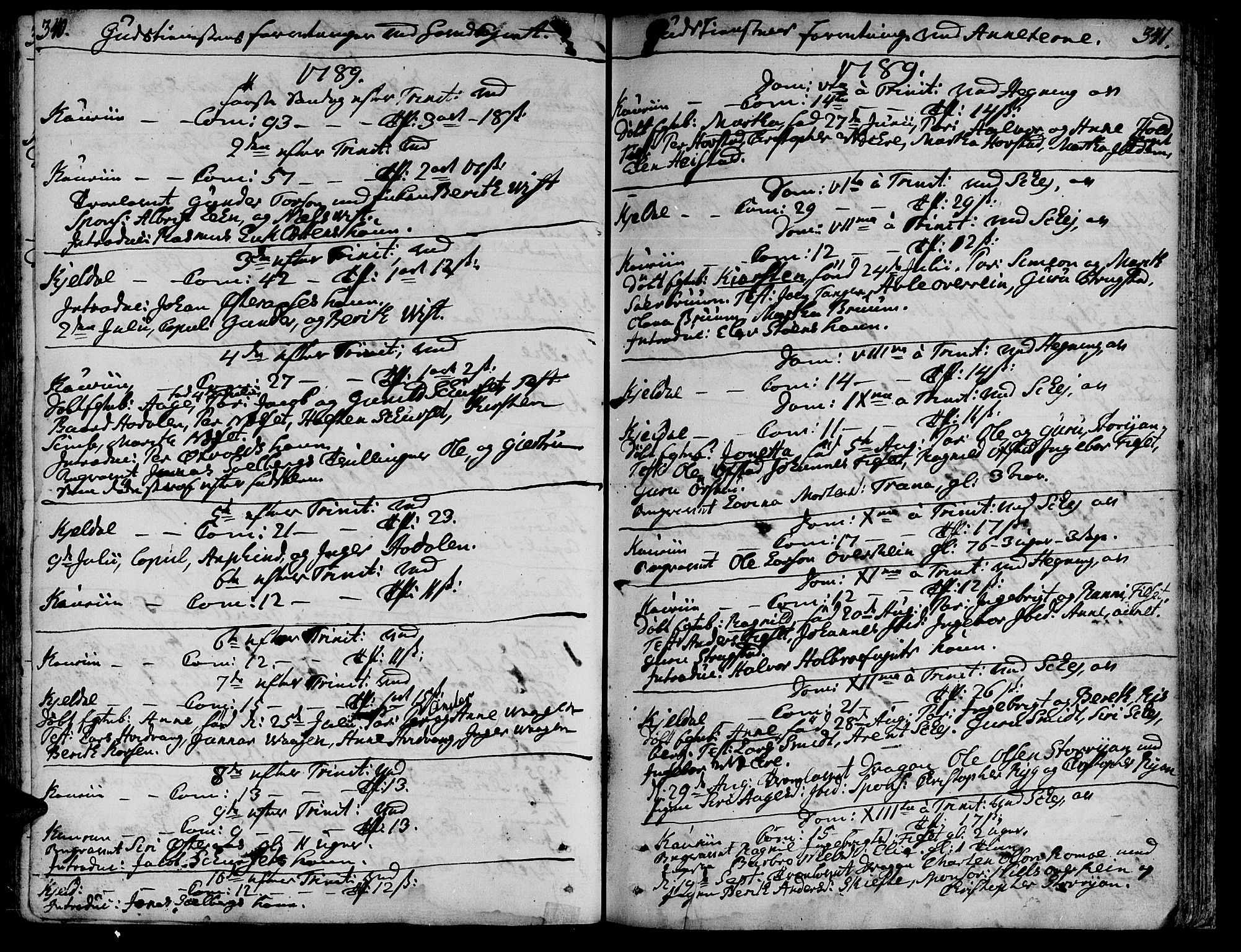 Ministerialprotokoller, klokkerbøker og fødselsregistre - Nord-Trøndelag, AV/SAT-A-1458/735/L0331: Ministerialbok nr. 735A02, 1762-1794, s. 340-341