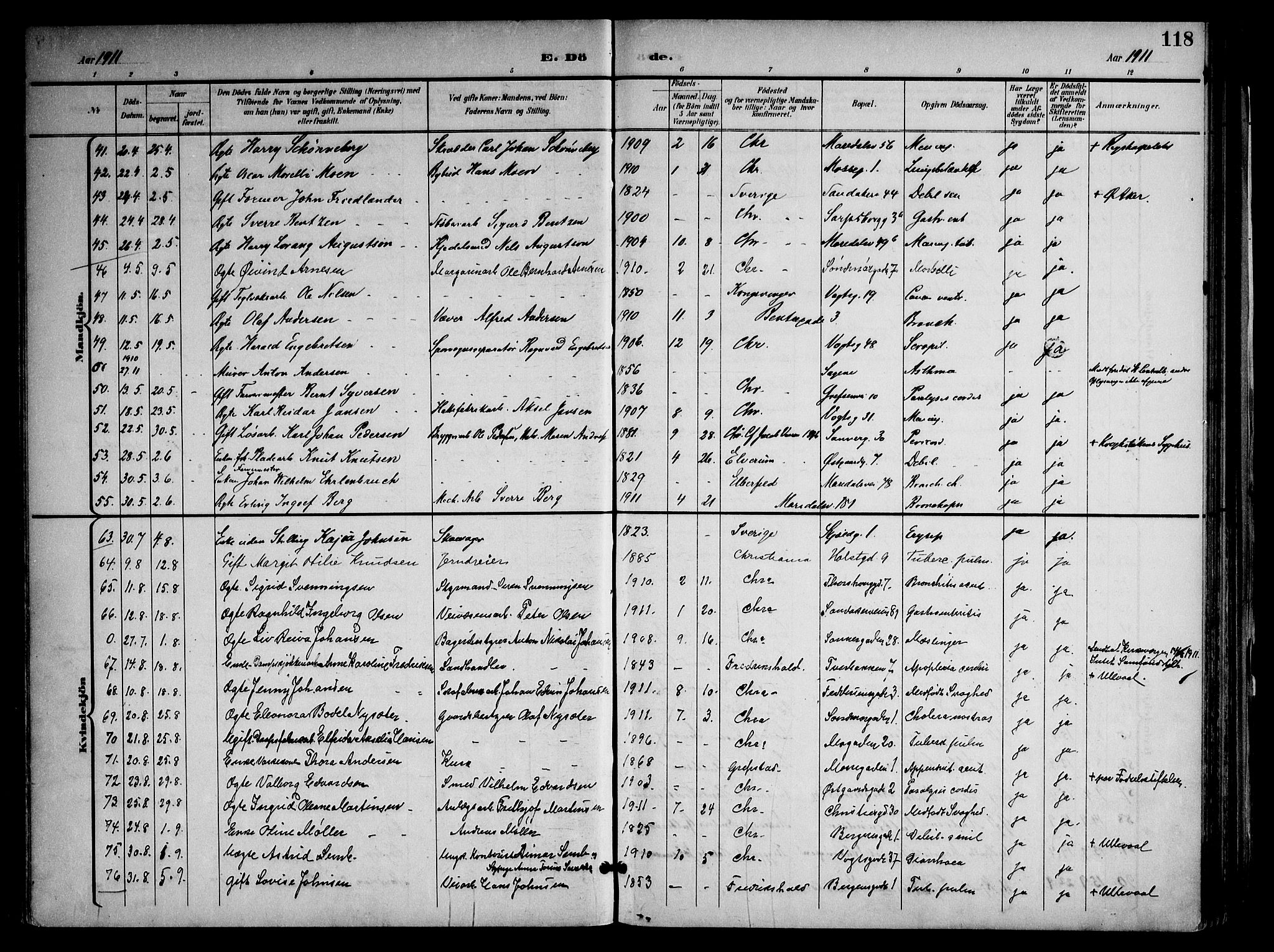 Sagene prestekontor Kirkebøker, AV/SAO-A-10796/F/L0006: Ministerialbok nr. 6, 1898-1923, s. 118