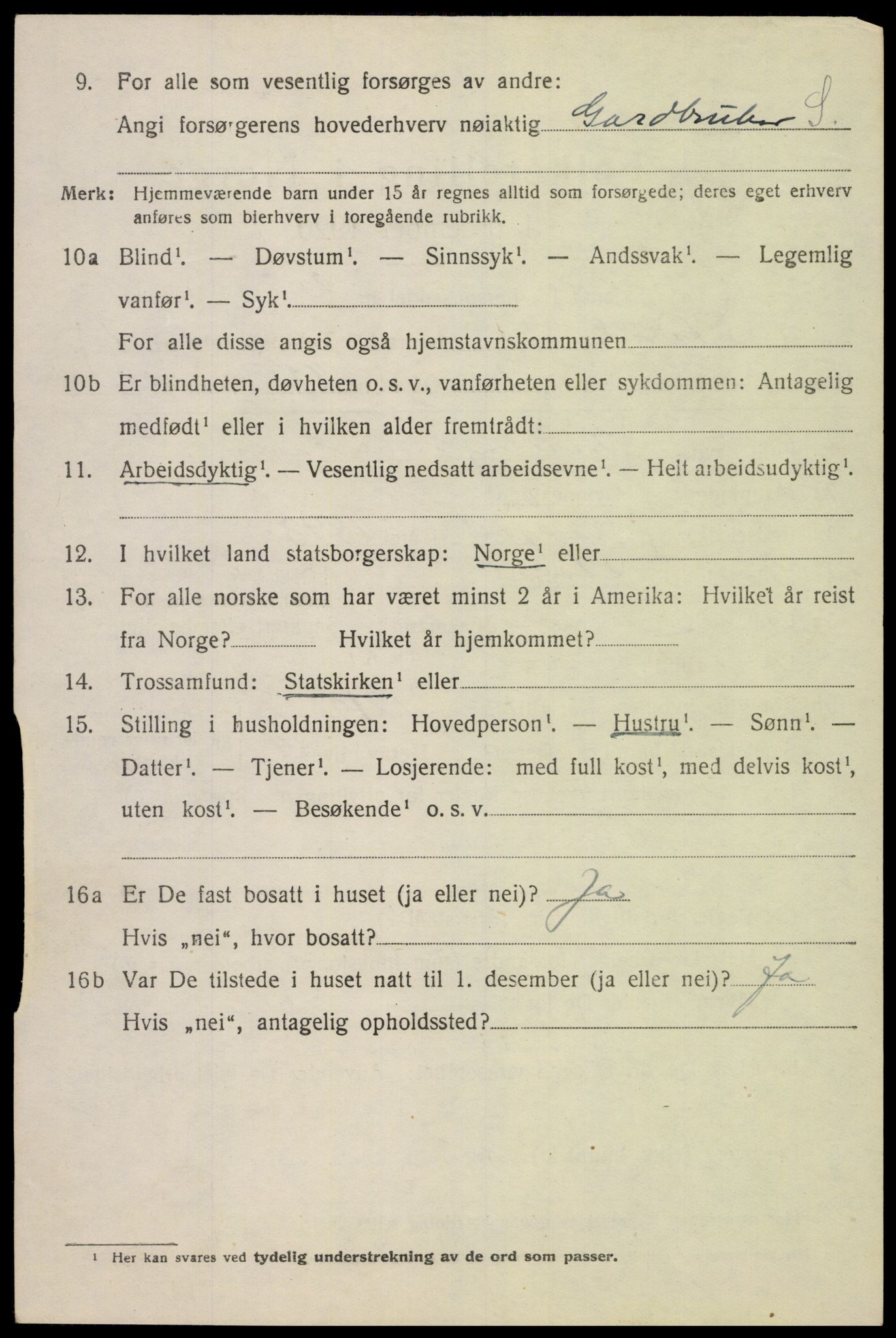SAK, Folketelling 1920 for 1026 Åseral herred, 1920, s. 519