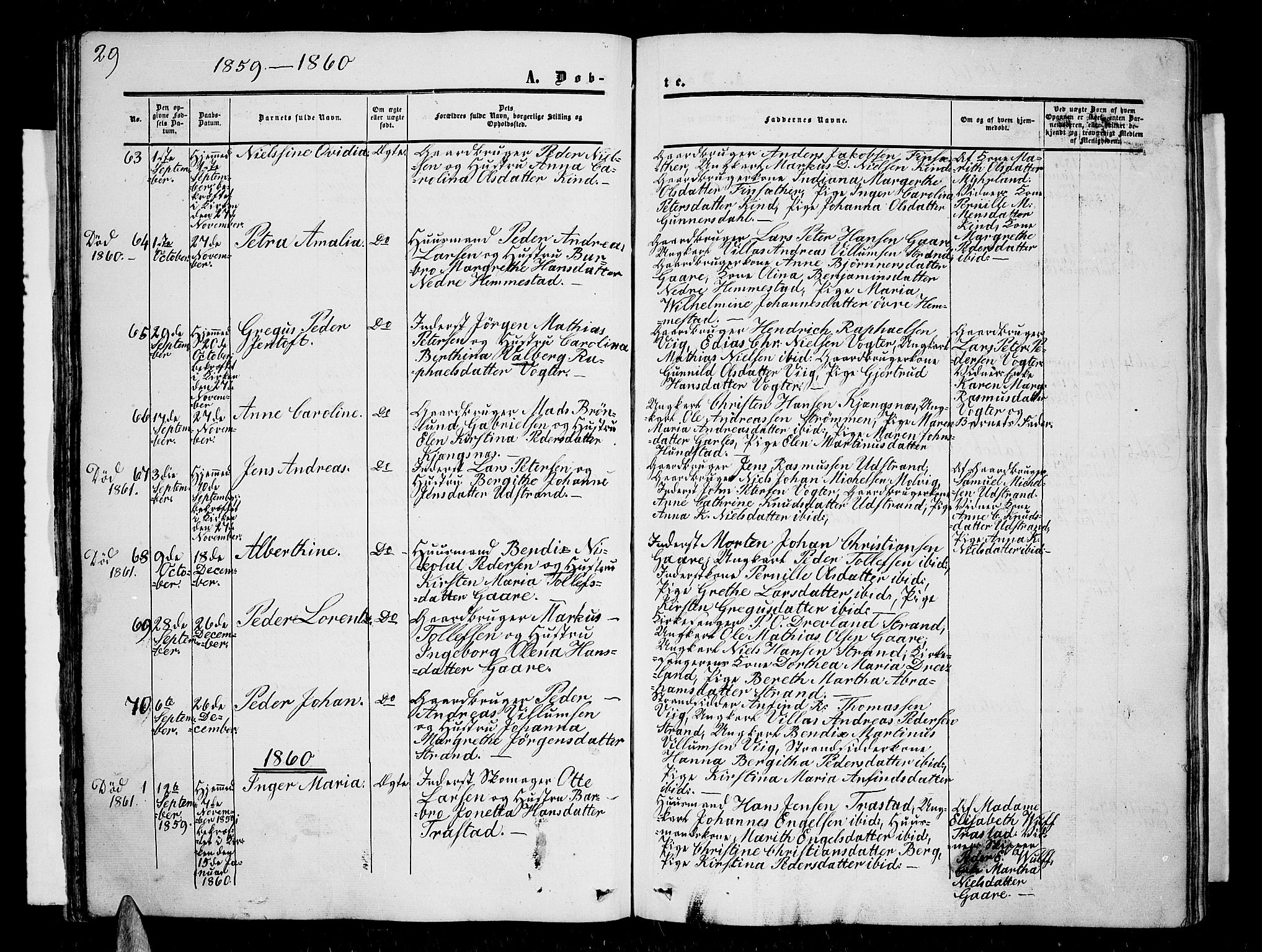 Kvæfjord sokneprestkontor, AV/SATØ-S-1323/G/Ga/Gab/L0003klokker: Klokkerbok nr. 3, 1856-1870, s. 29