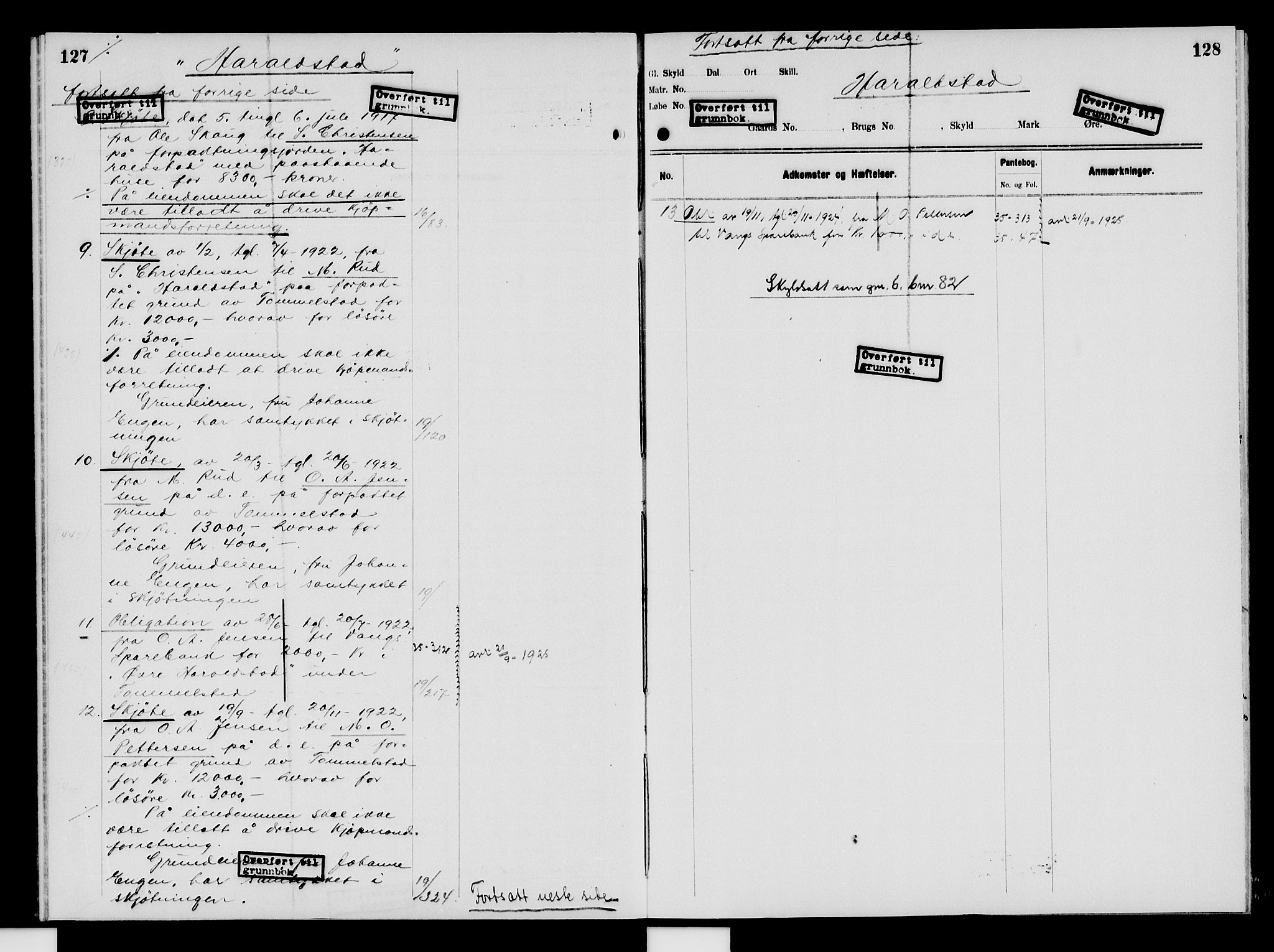 Nord-Hedmark sorenskriveri, SAH/TING-012/H/Ha/Had/Hade/L0009: Panteregister nr. 4.9, 1924-1940, s. 127-128