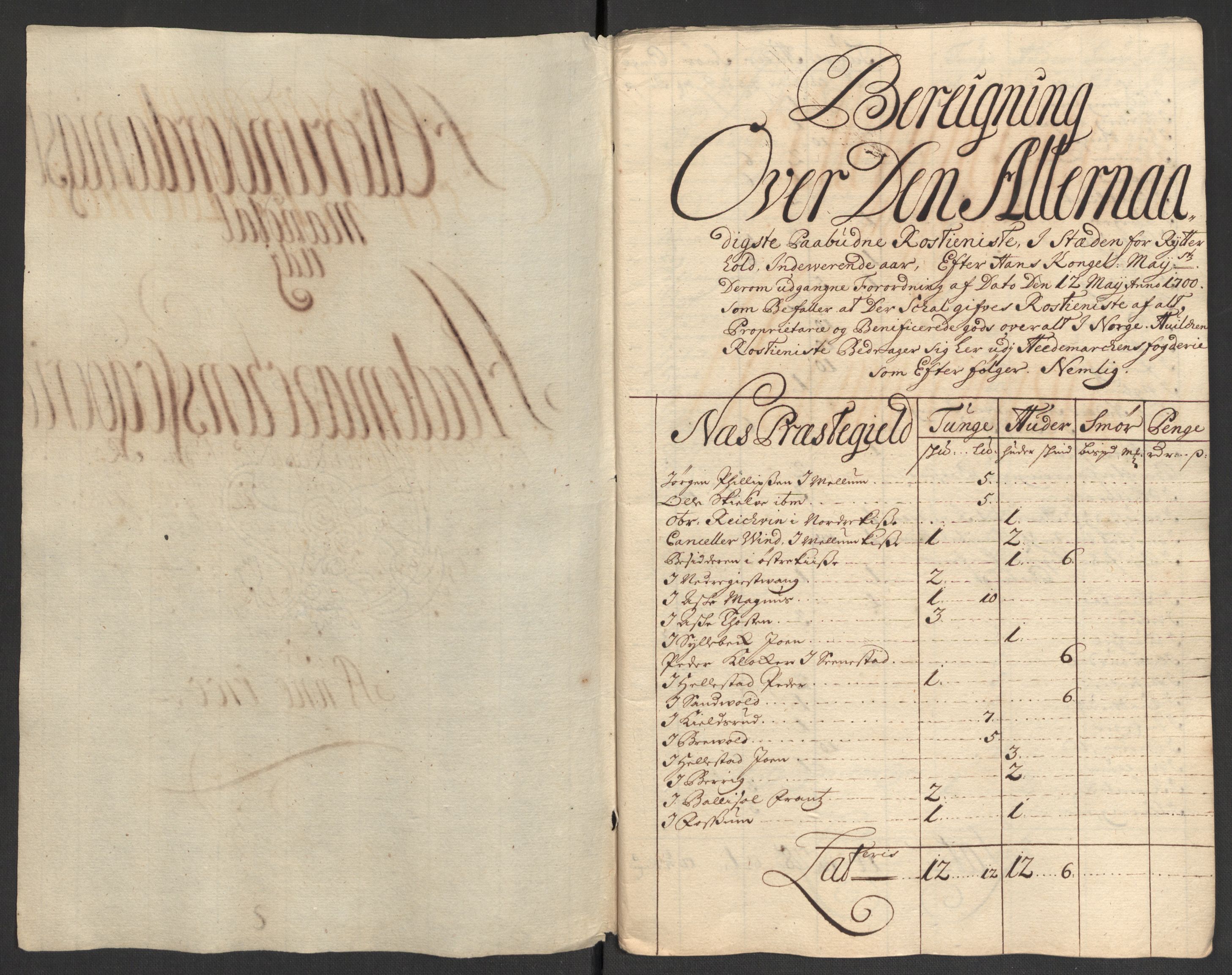 Rentekammeret inntil 1814, Reviderte regnskaper, Fogderegnskap, AV/RA-EA-4092/R16/L1039: Fogderegnskap Hedmark, 1700, s. 153