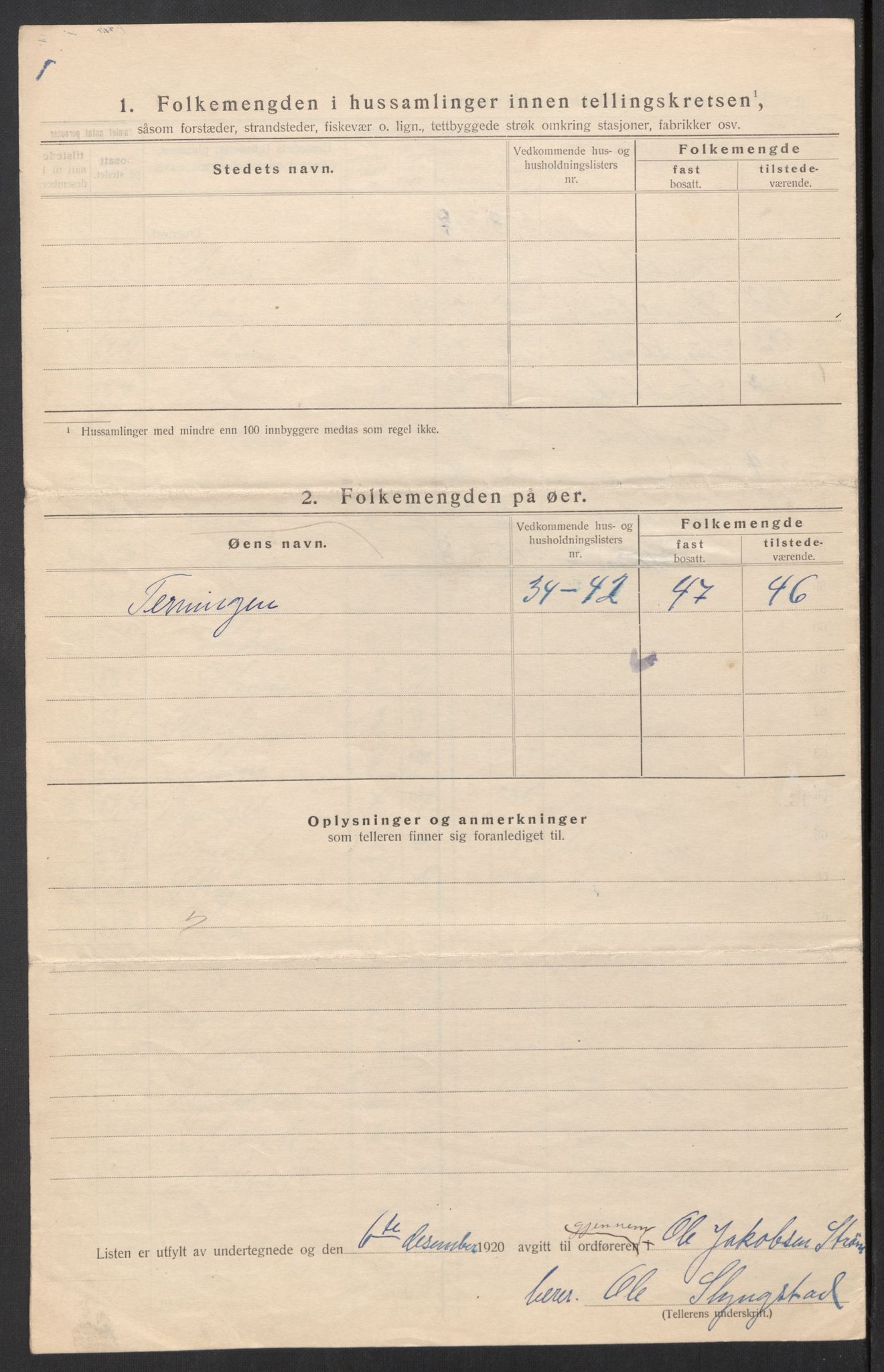 SAT, Folketelling 1920 for 1632 Roan herred, 1920, s. 15