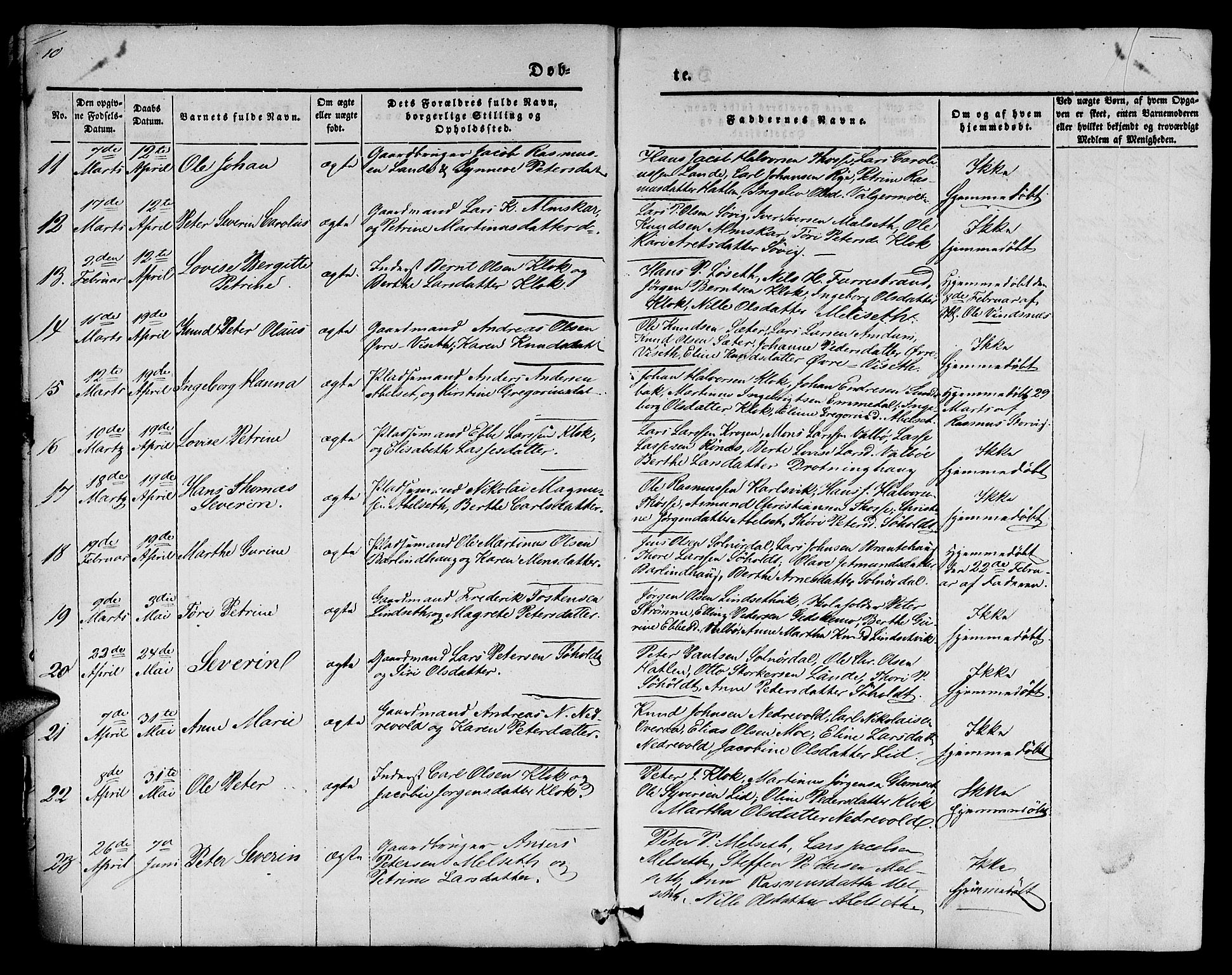 Ministerialprotokoller, klokkerbøker og fødselsregistre - Møre og Romsdal, AV/SAT-A-1454/522/L0324: Klokkerbok nr. 522C03, 1854-1871, s. 10