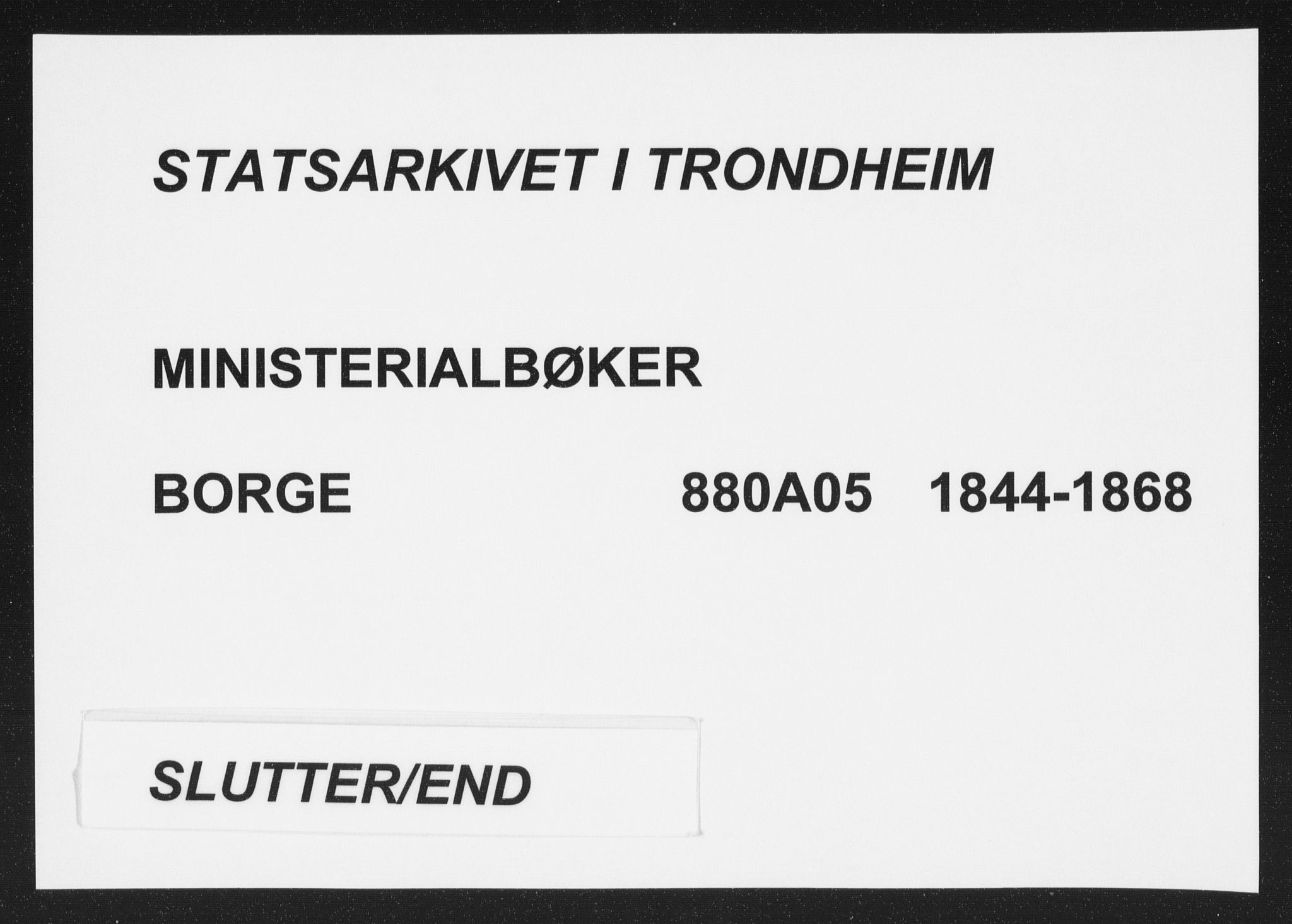 Ministerialprotokoller, klokkerbøker og fødselsregistre - Nordland, AV/SAT-A-1459/880/L1131: Ministerialbok nr. 880A05, 1844-1868