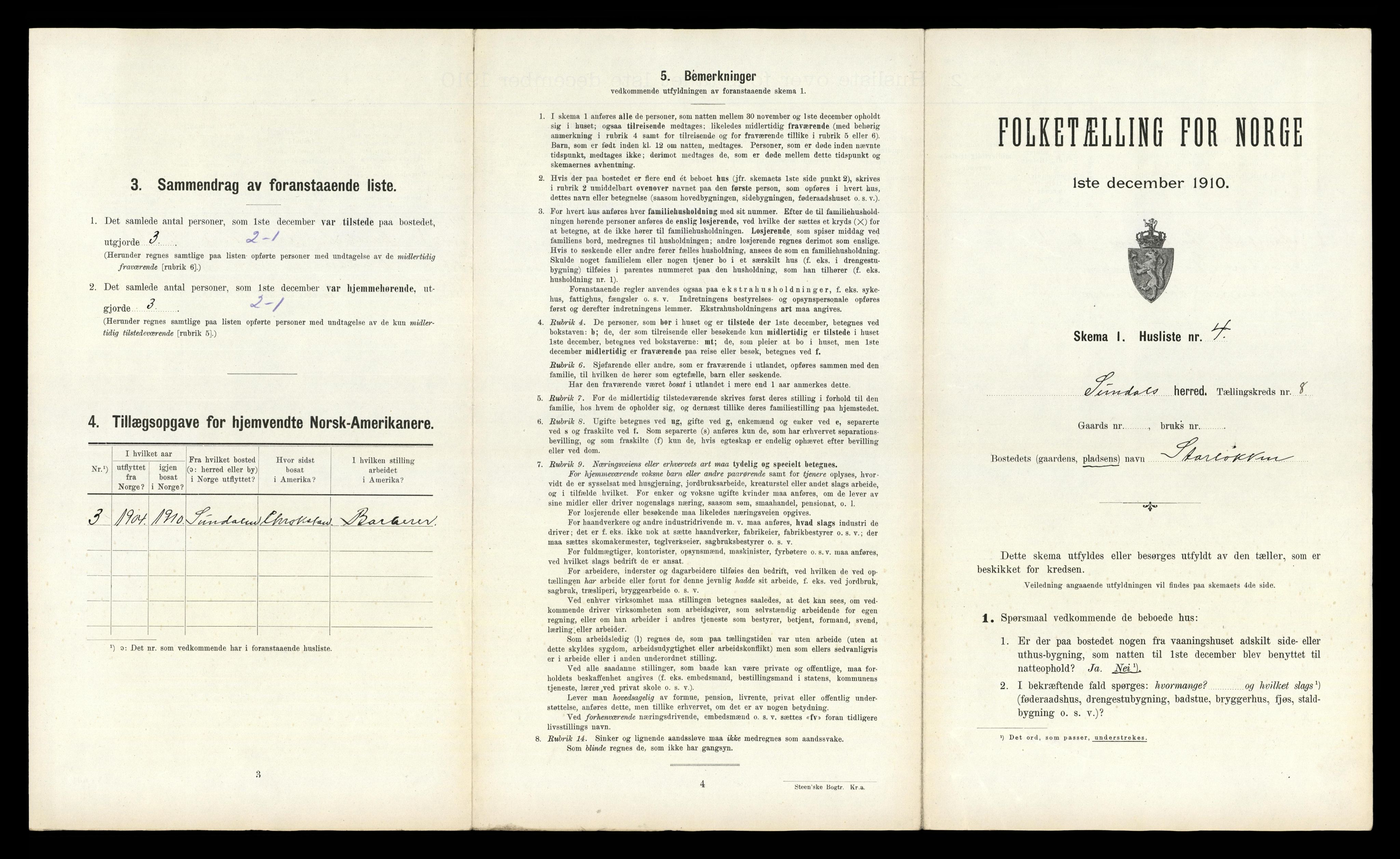 RA, Folketelling 1910 for 1563 Sunndal herred, 1910, s. 577