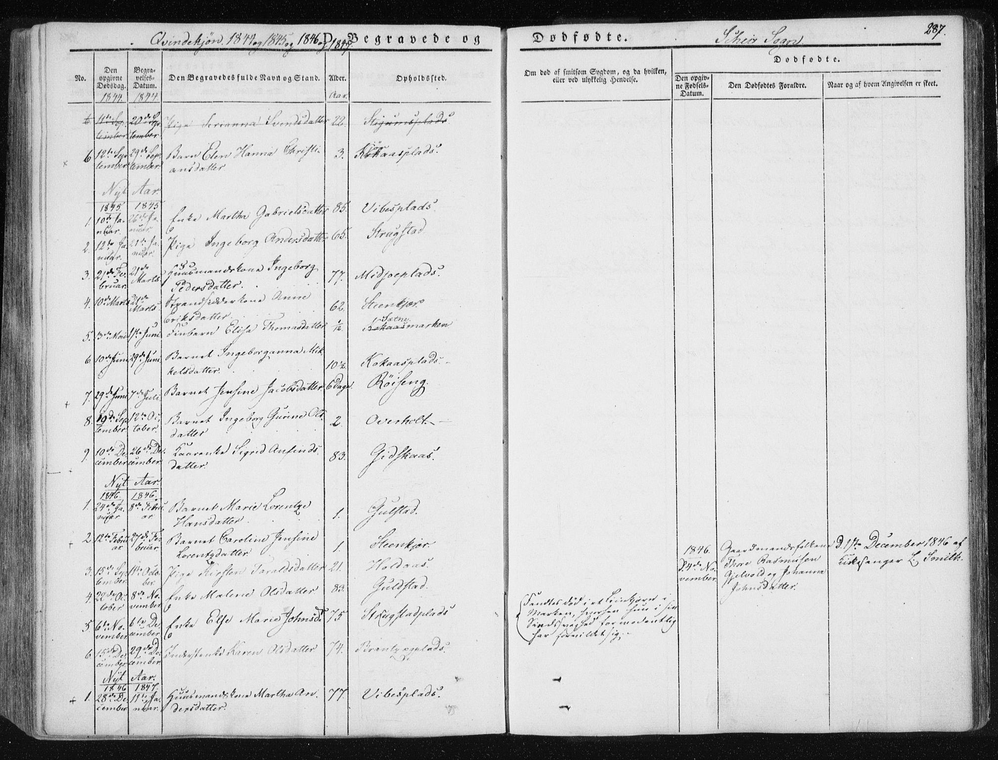 Ministerialprotokoller, klokkerbøker og fødselsregistre - Nord-Trøndelag, SAT/A-1458/735/L0339: Ministerialbok nr. 735A06 /2, 1836-1848, s. 287