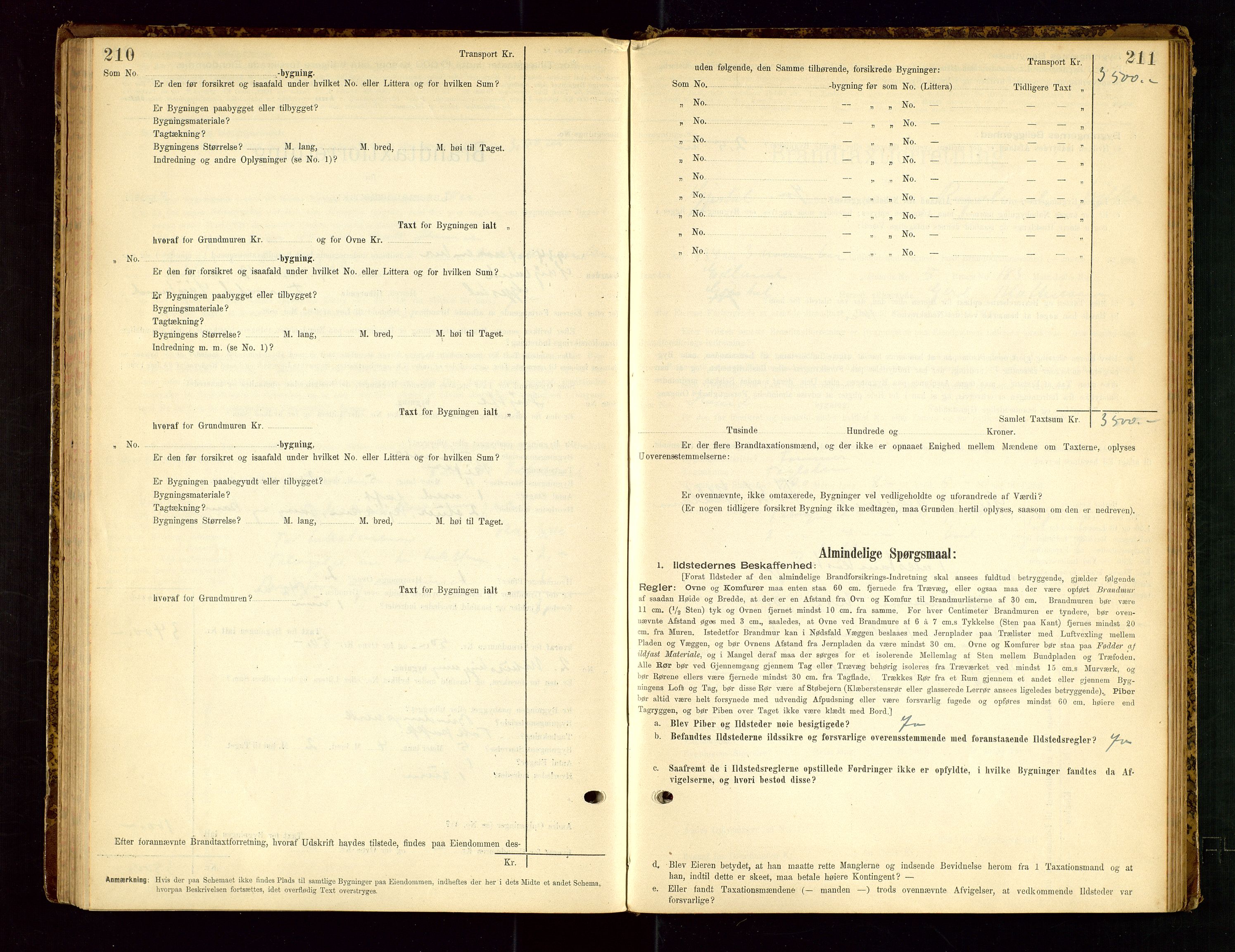 Gjesdal lensmannskontor, SAST/A-100441/Go/L0007: Branntakstskjemaprotokoll, 1894-1937, s. 210-211