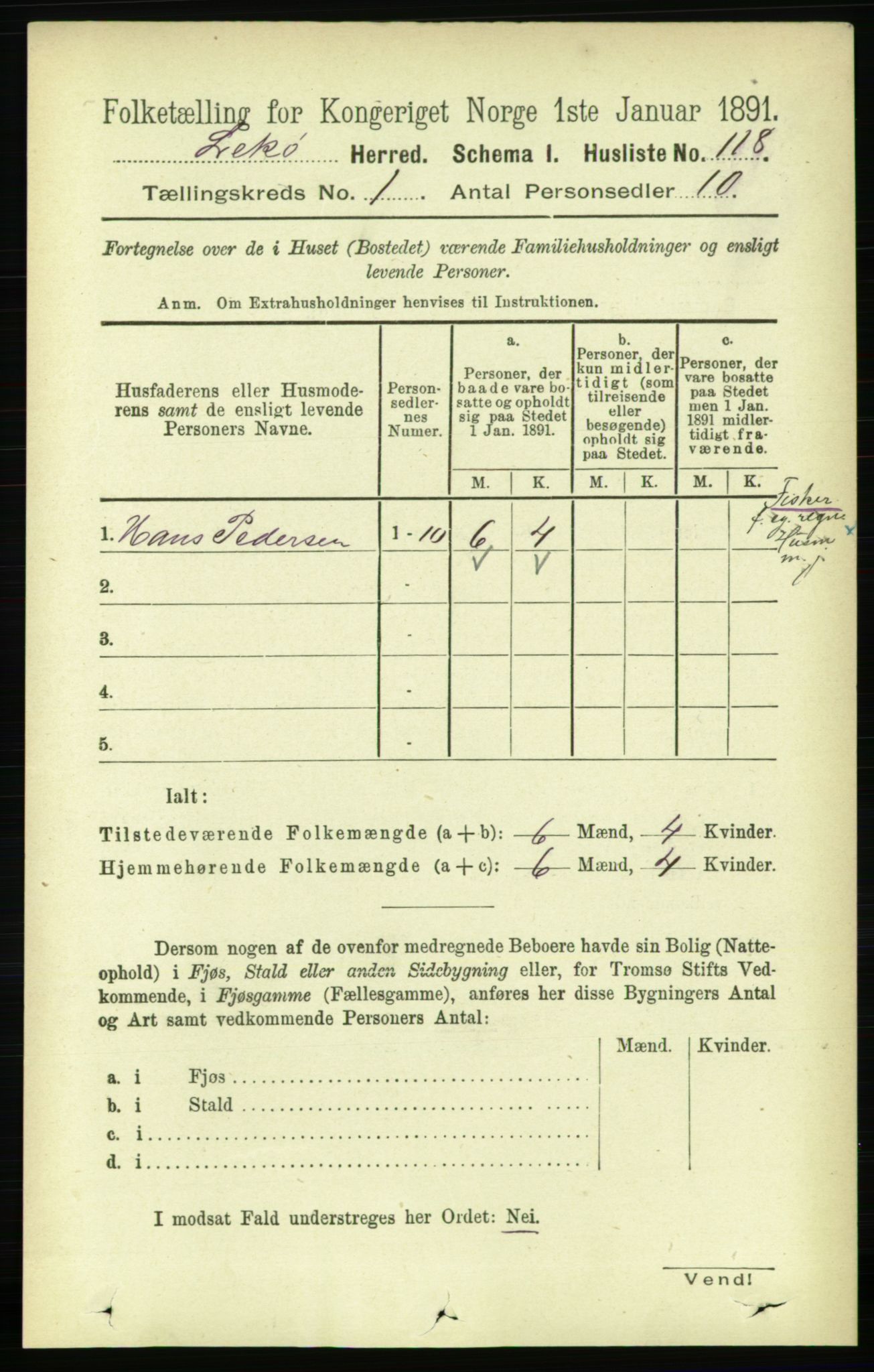 RA, Folketelling 1891 for 1755 Leka herred, 1891, s. 138