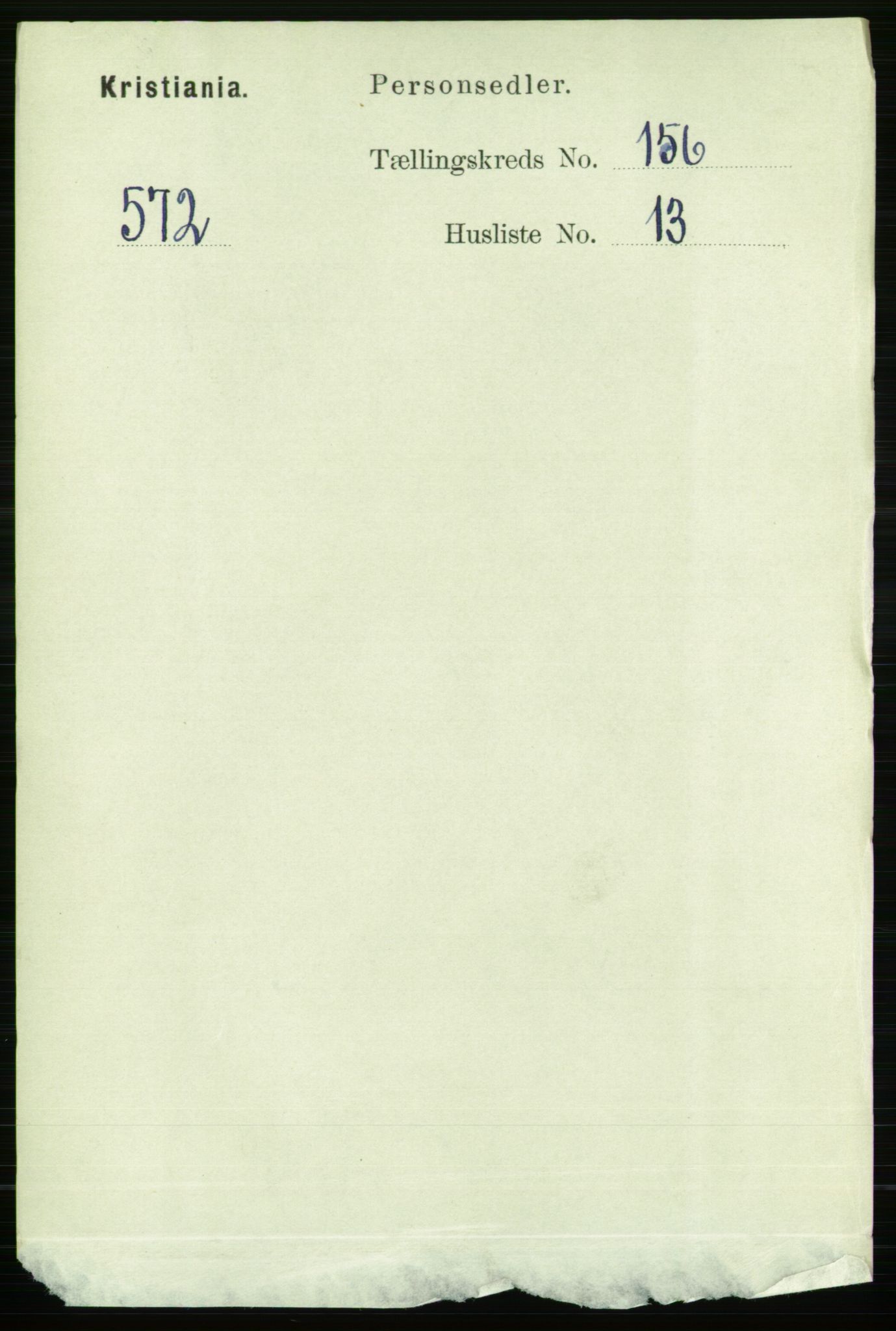 RA, Folketelling 1891 for 0301 Kristiania kjøpstad, 1891, s. 88894